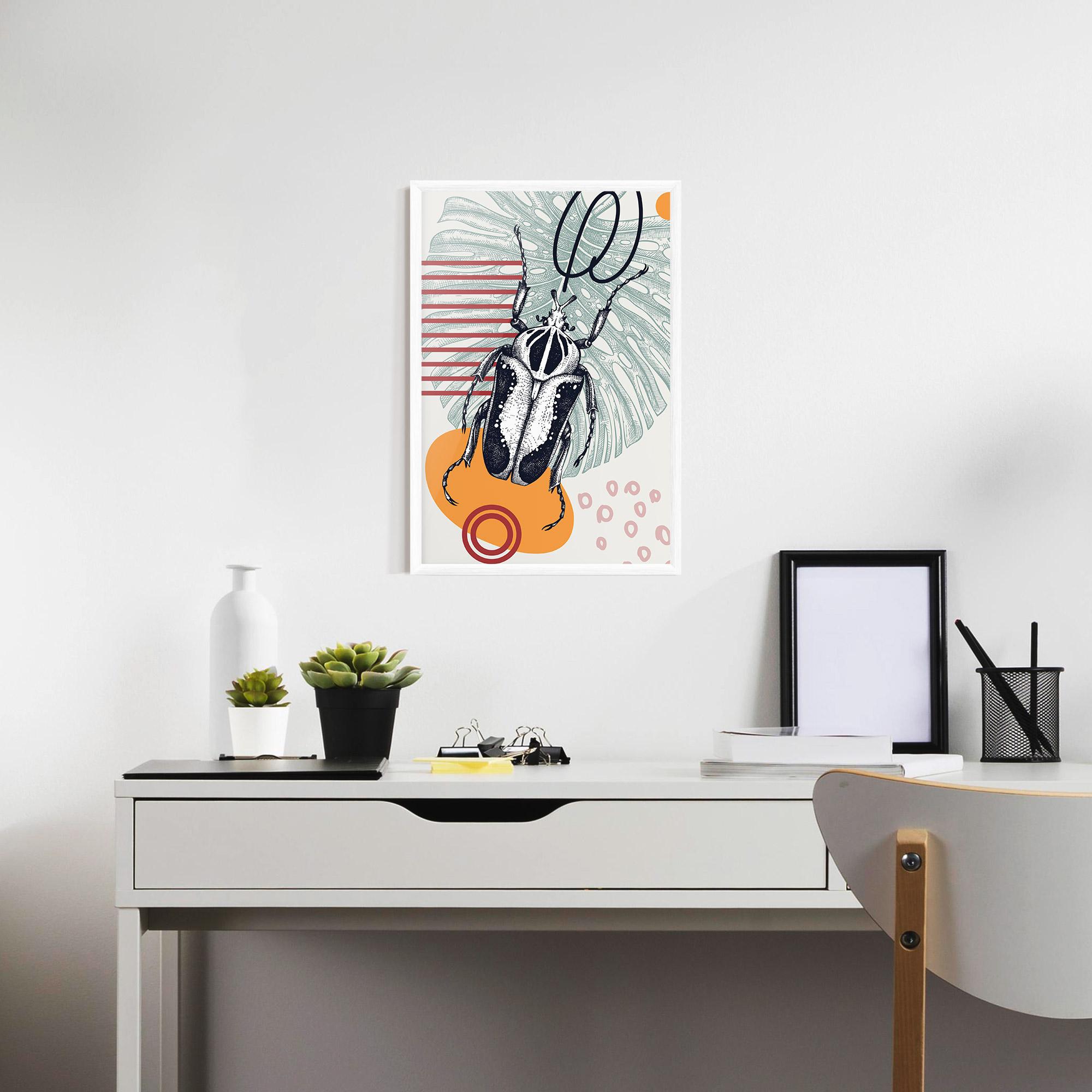 Poster Înrămat Insects Art Collage mockup 7