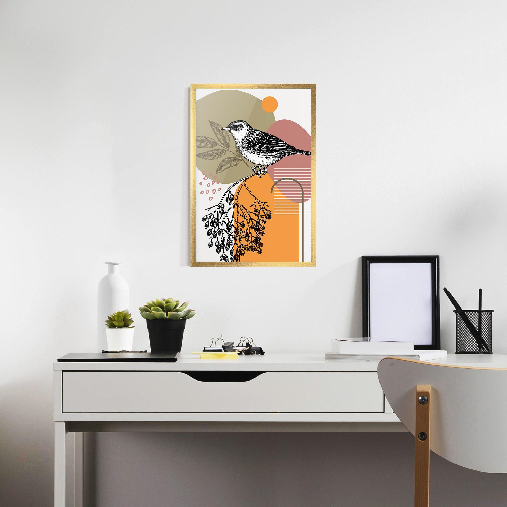 Poster Înrămat Bird Collage mockup 7