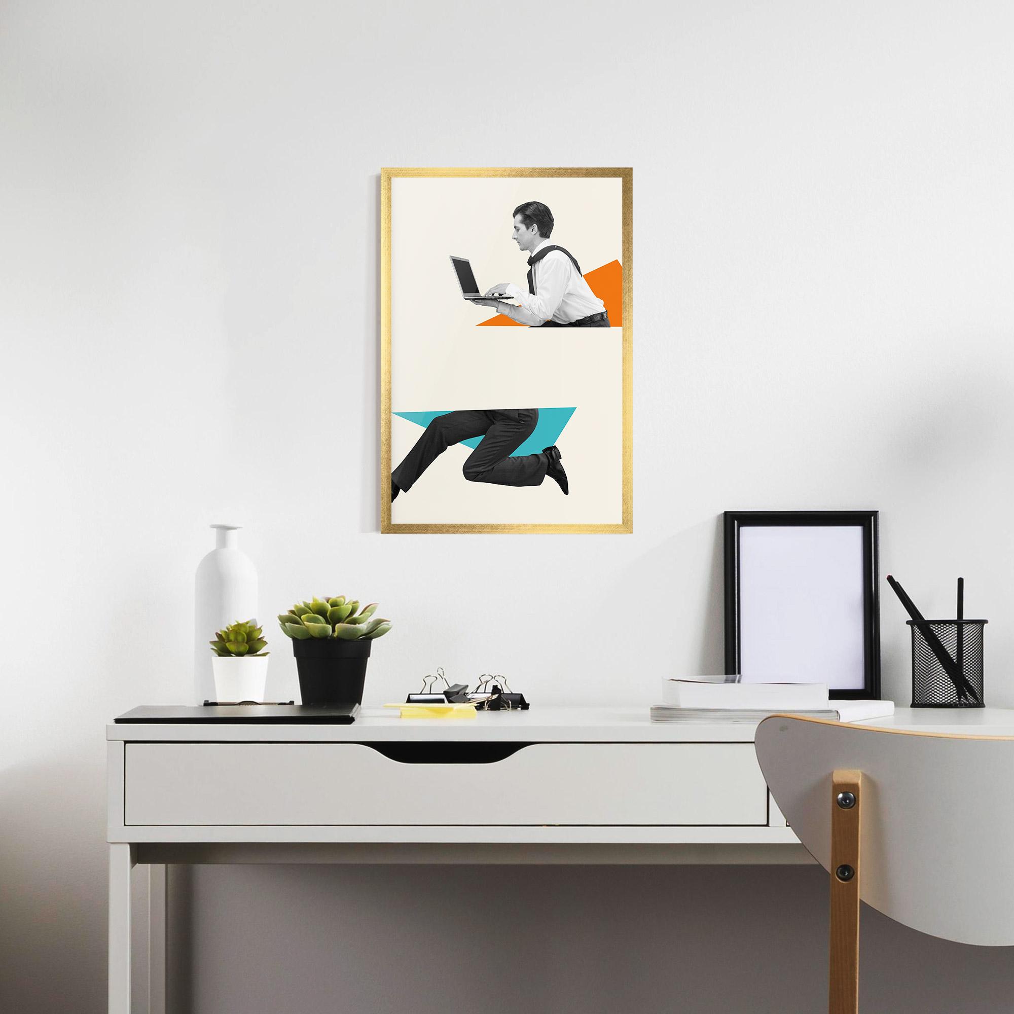 Poster Înrămat Businessman Collage mockup 7