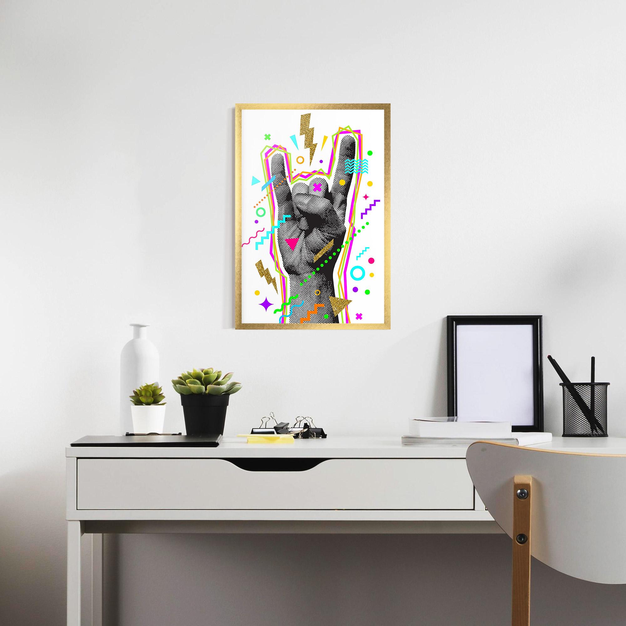 Poster Înrămat Hand Sign Art mockup 7