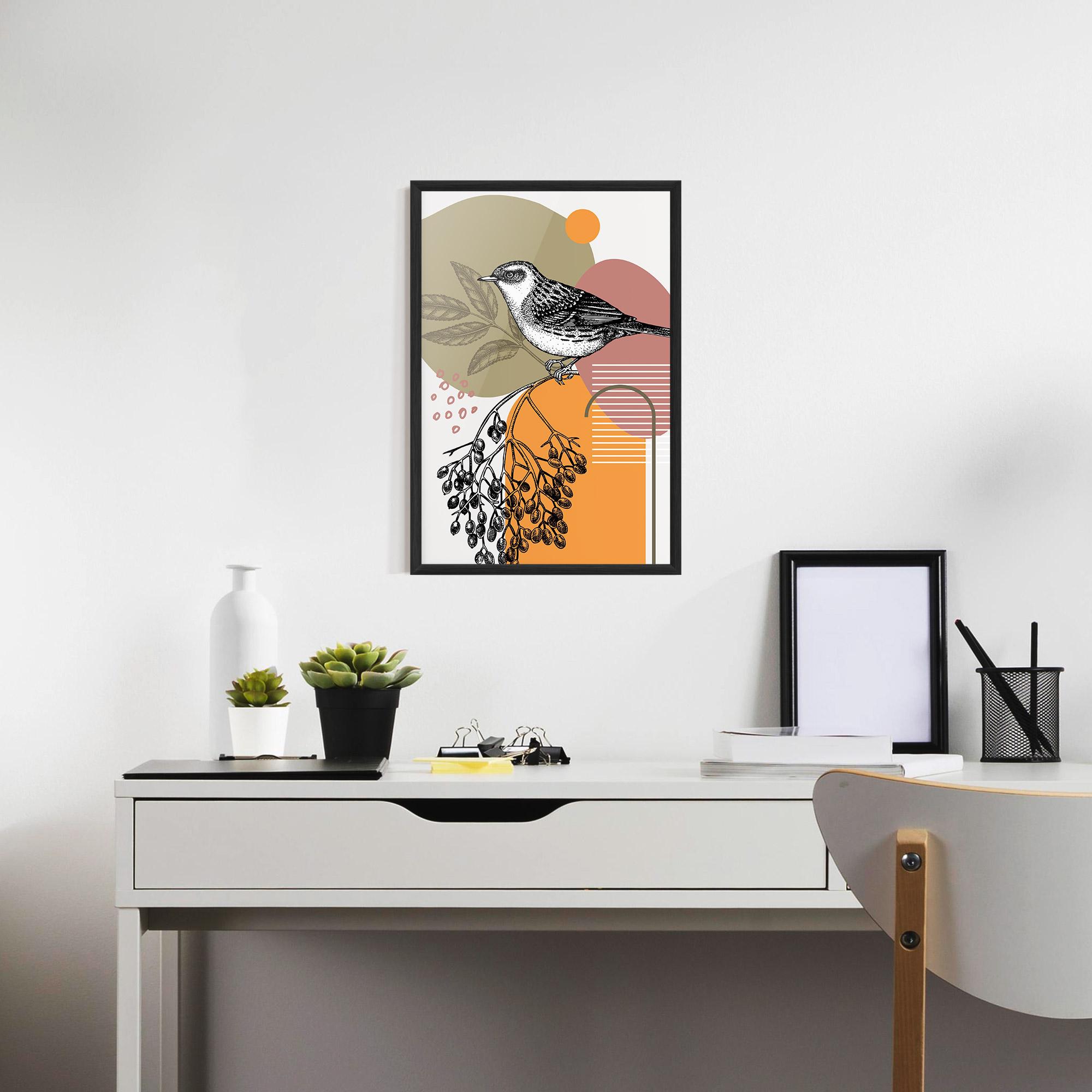 Poster Înrămat Bird Collage mockup 7