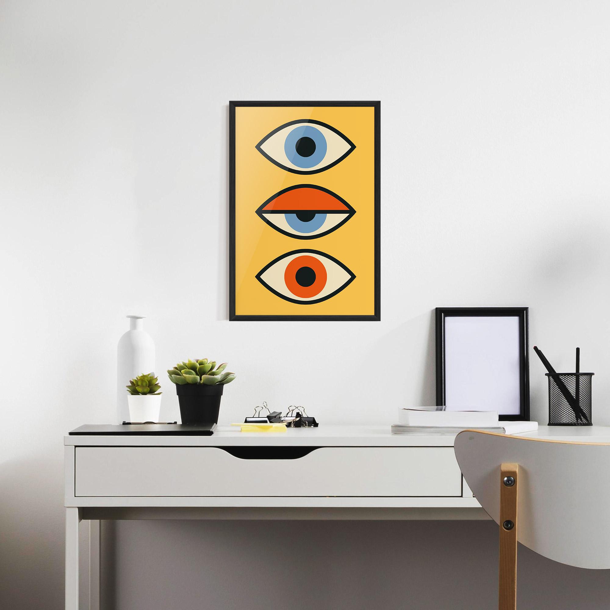 Poster Înrămat Blue Orange Eye mockup 7