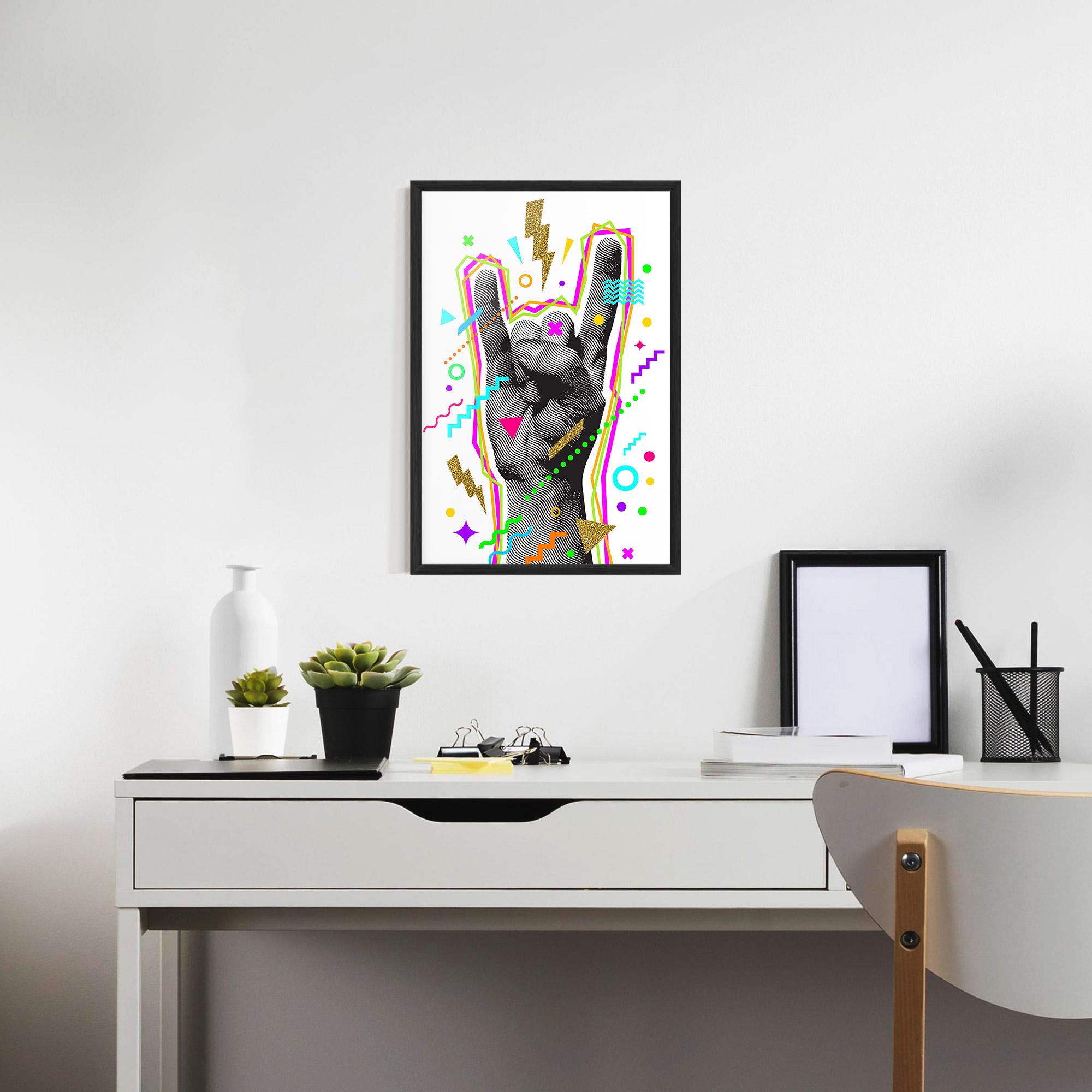 Poster Înrămat Hand Sign Art mockup 7