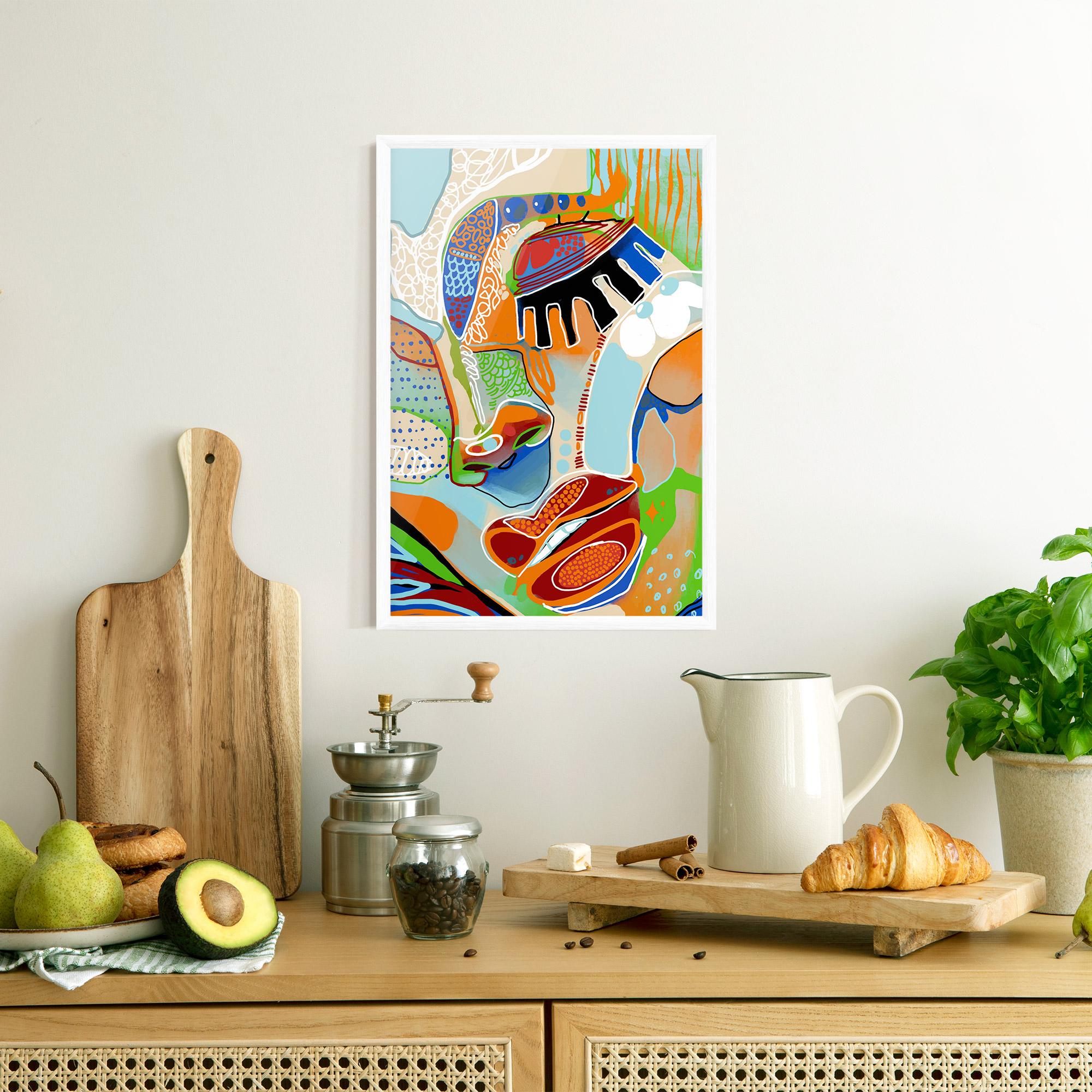 Poster Înrămat Abstract Face Art mockup 8