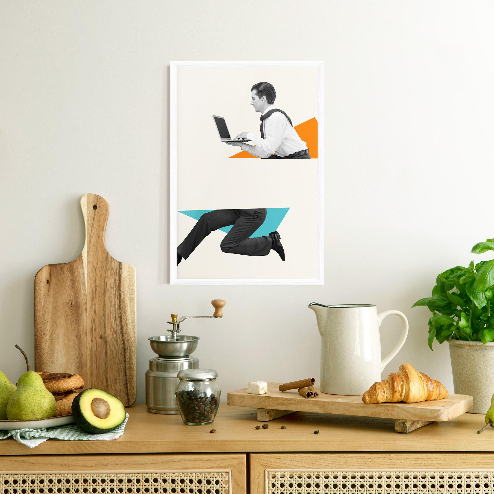 Poster Înrămat Businessman Collage mockup 8