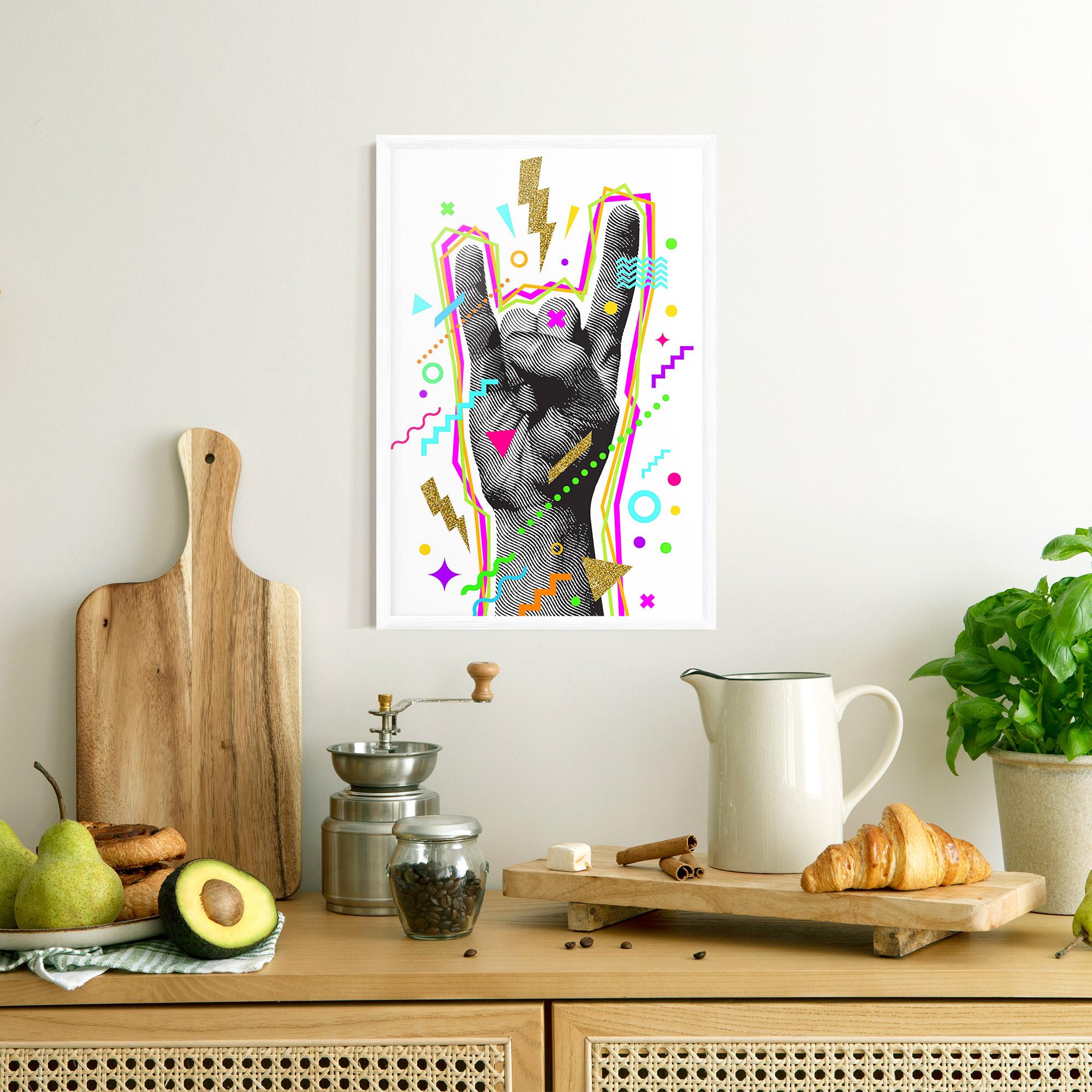 Poster Înrămat Hand Sign Art mockup 8