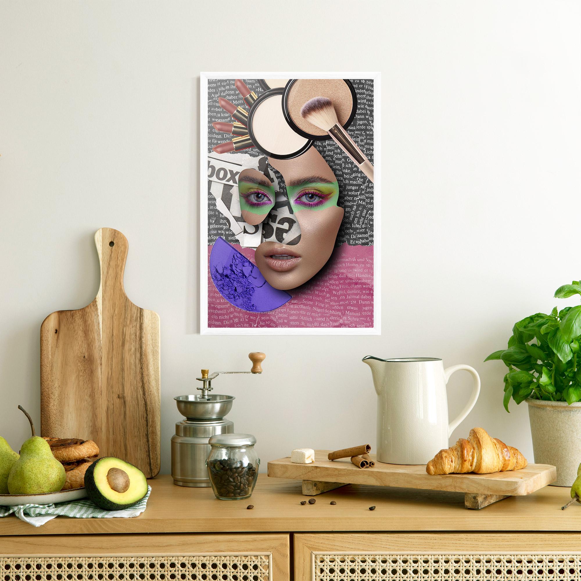 Poster Înrămat Makeup Collage mockup 8