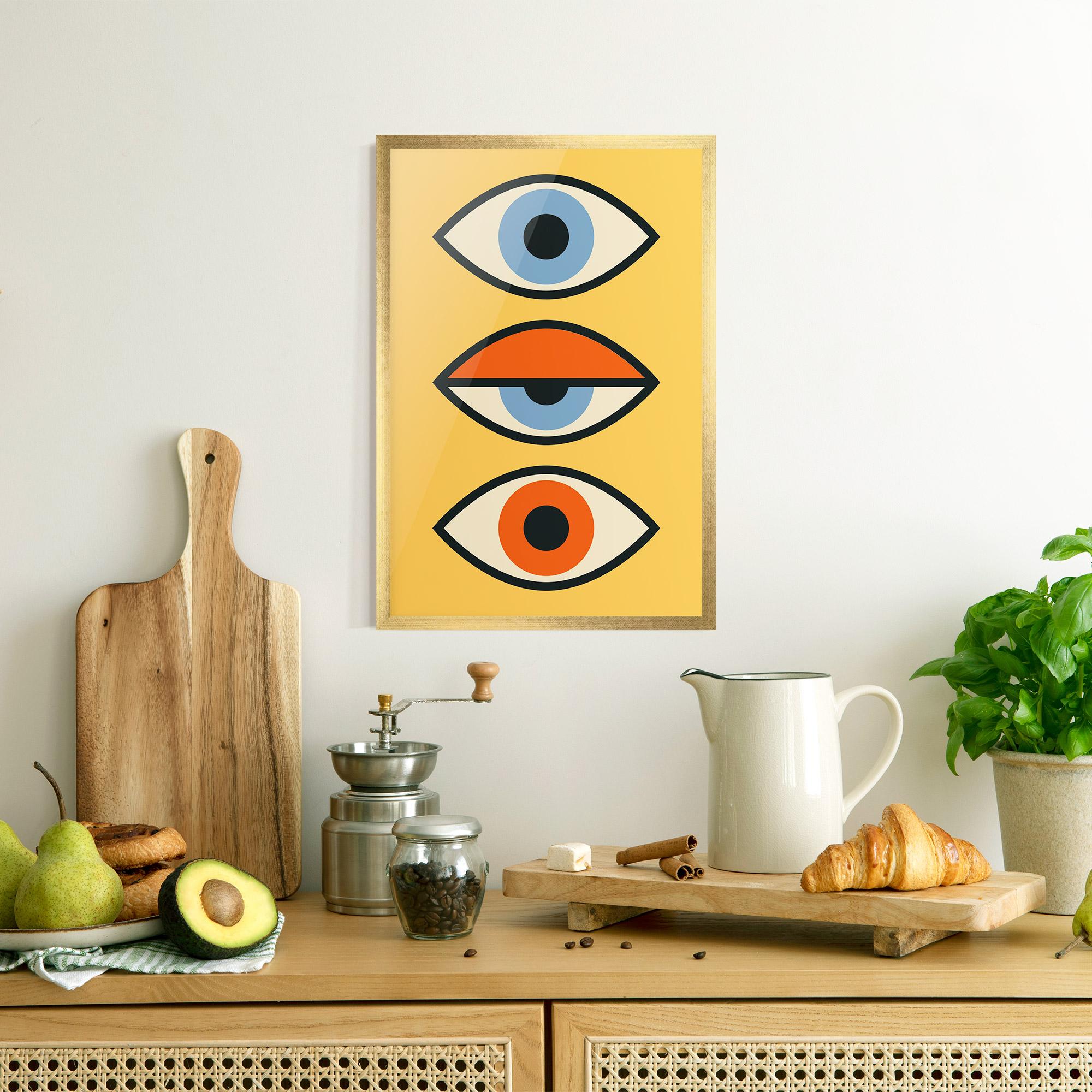 Poster Înrămat Blue Orange Eye mockup 8