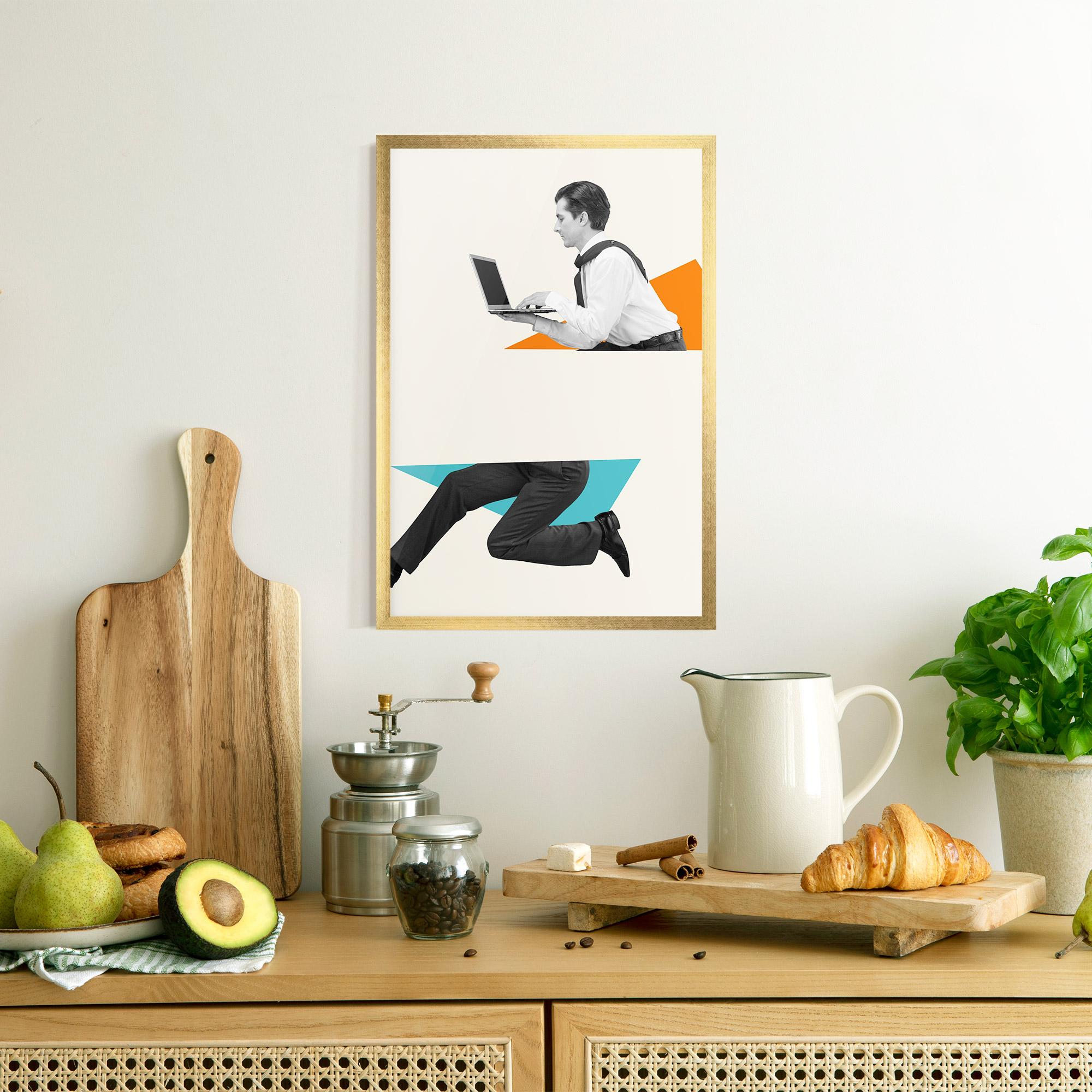 Poster Înrămat Businessman Collage mockup 8