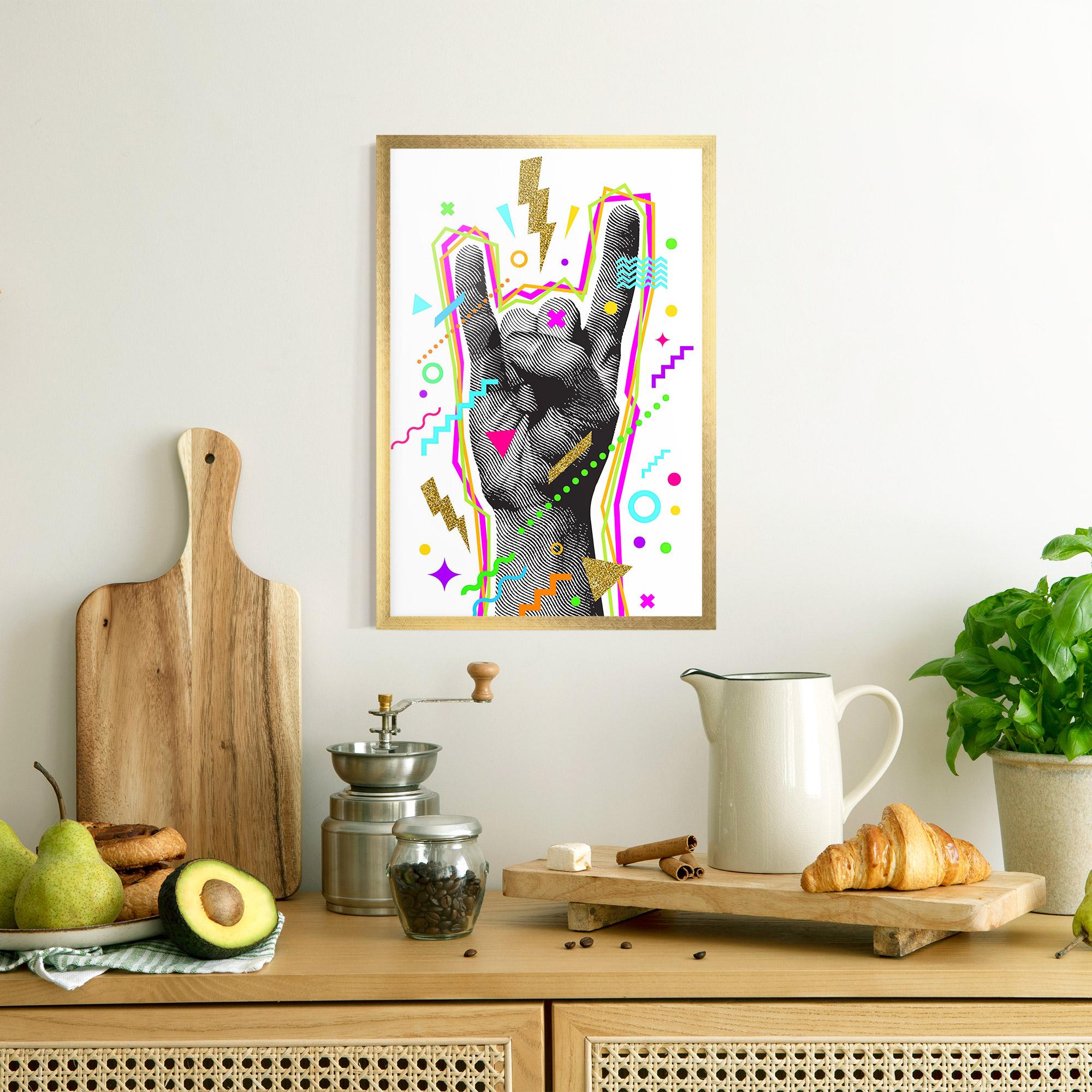 Poster Înrămat Hand Sign Art mockup 8