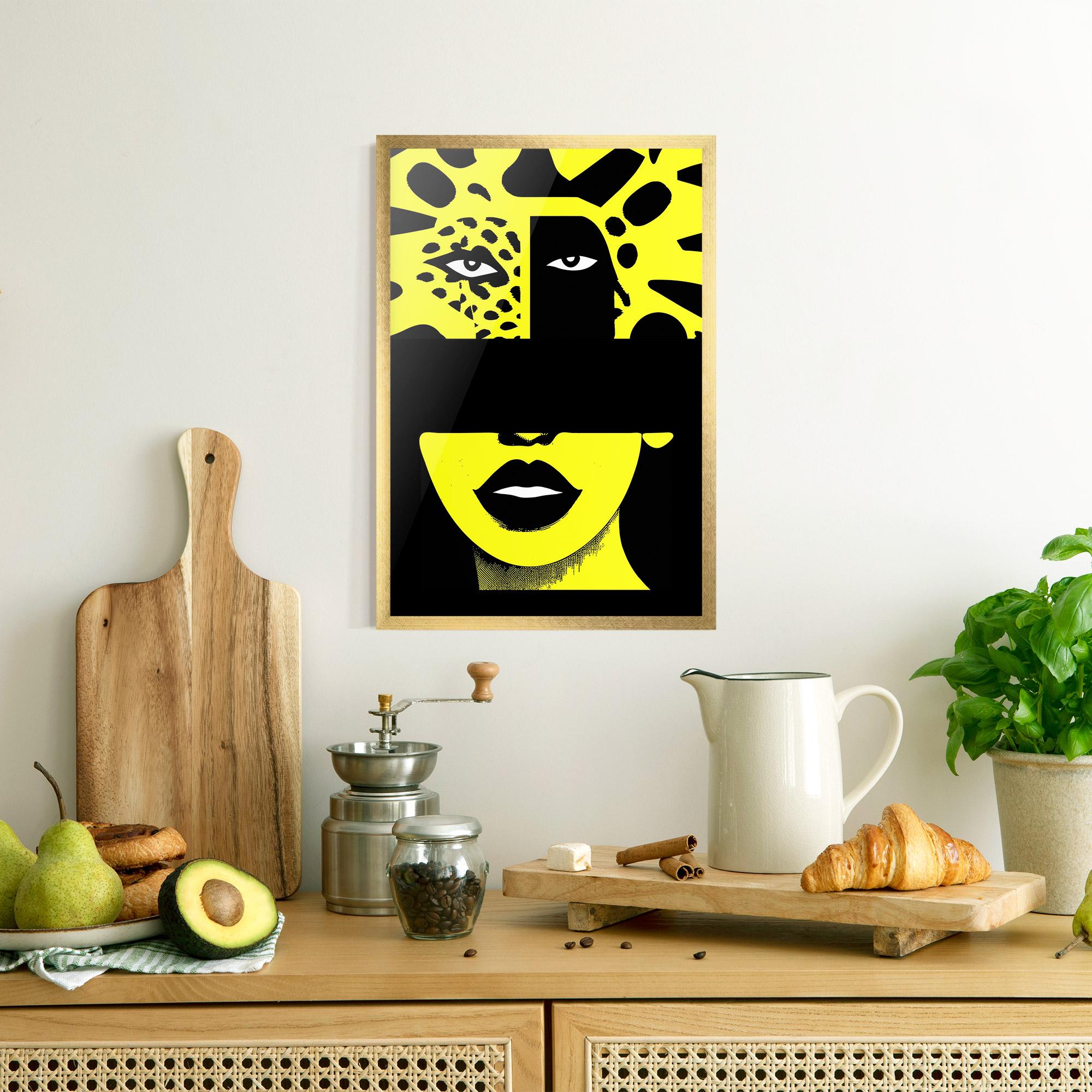 Poster Înrămat Jaguar Woman Art mockup 8