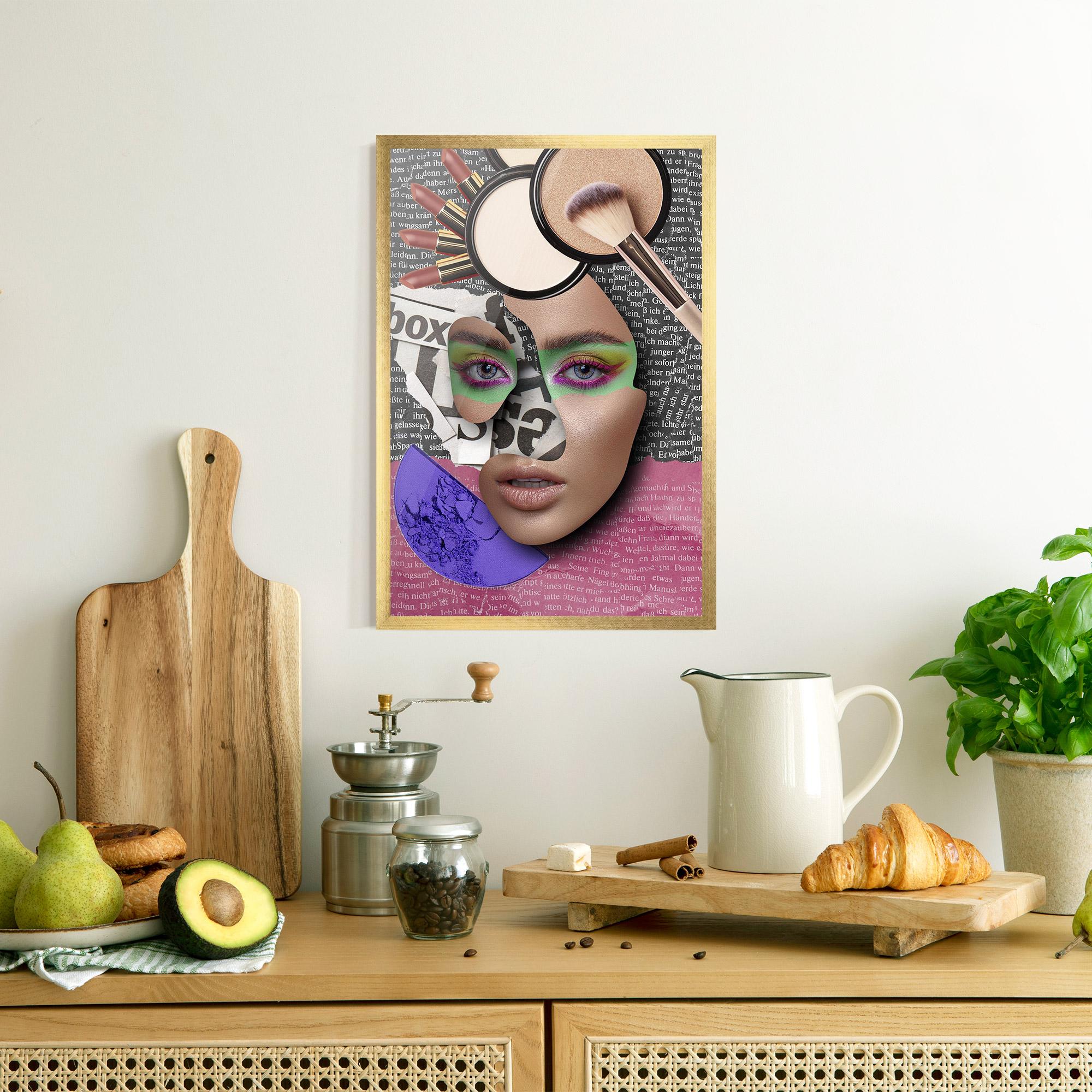 Poster Înrămat Makeup Collage mockup 8