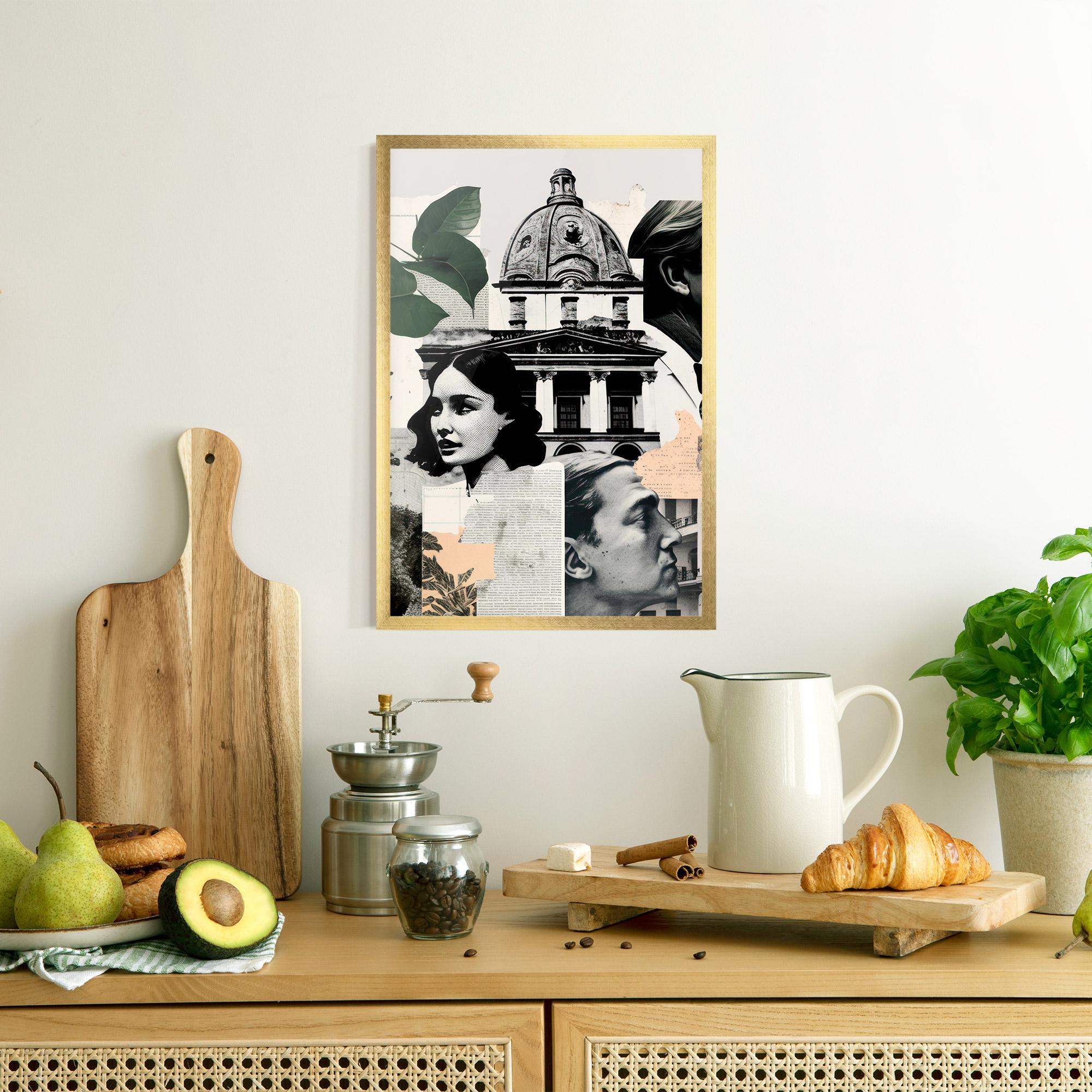 Poster Înrămat Vintage Collage mockup 8
