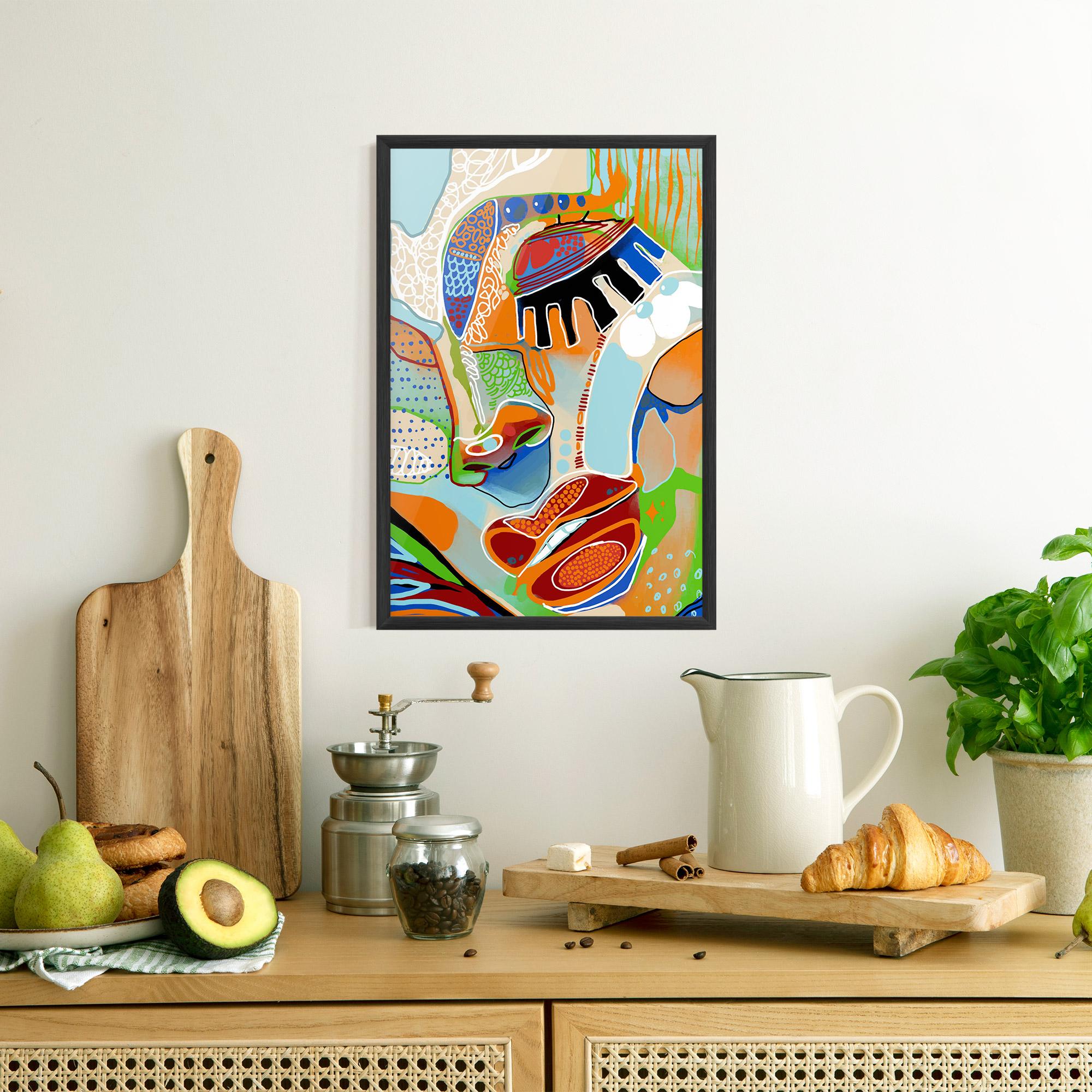 Poster Înrămat Abstract Face Art mockup 8