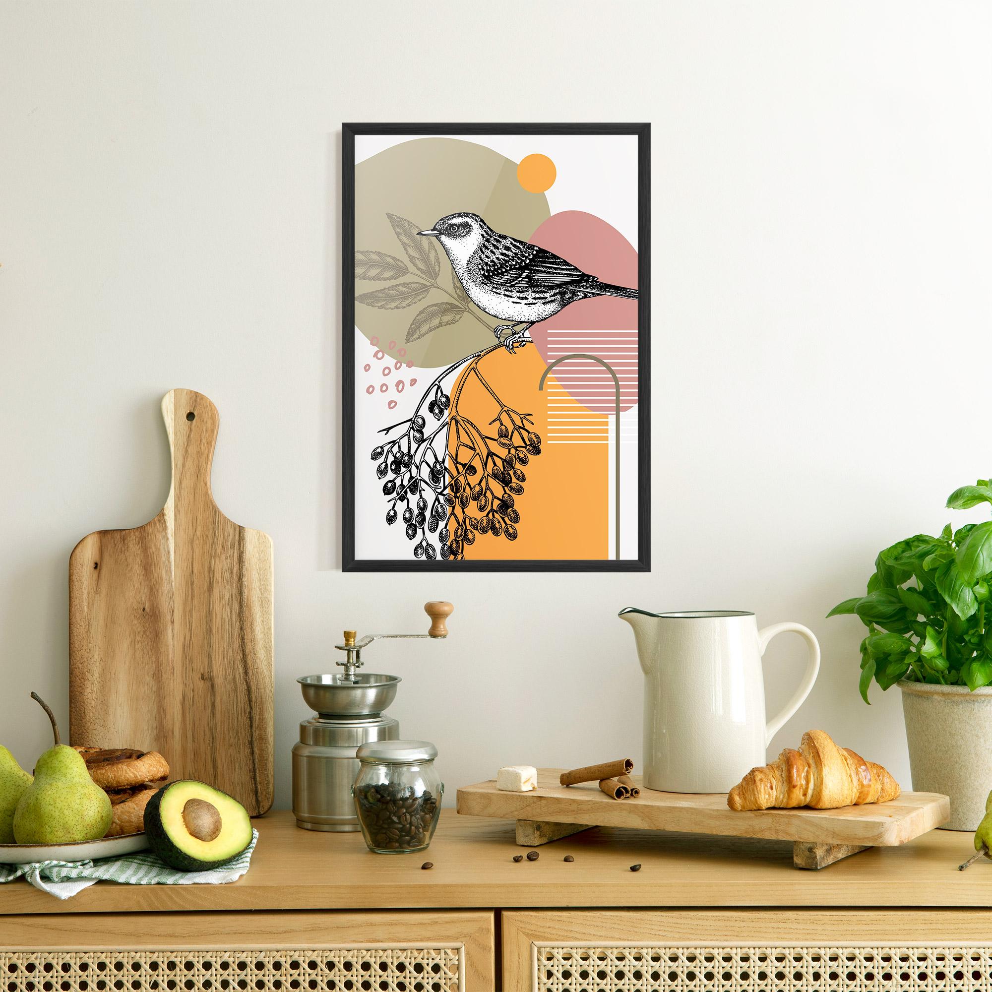 Poster Înrămat Bird Collage mockup 8