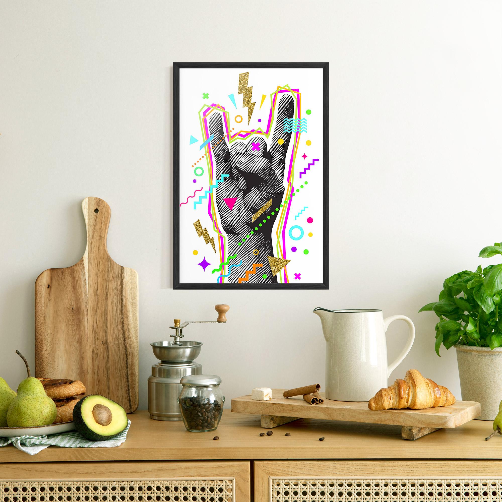 Poster Înrămat Hand Sign Art mockup 8