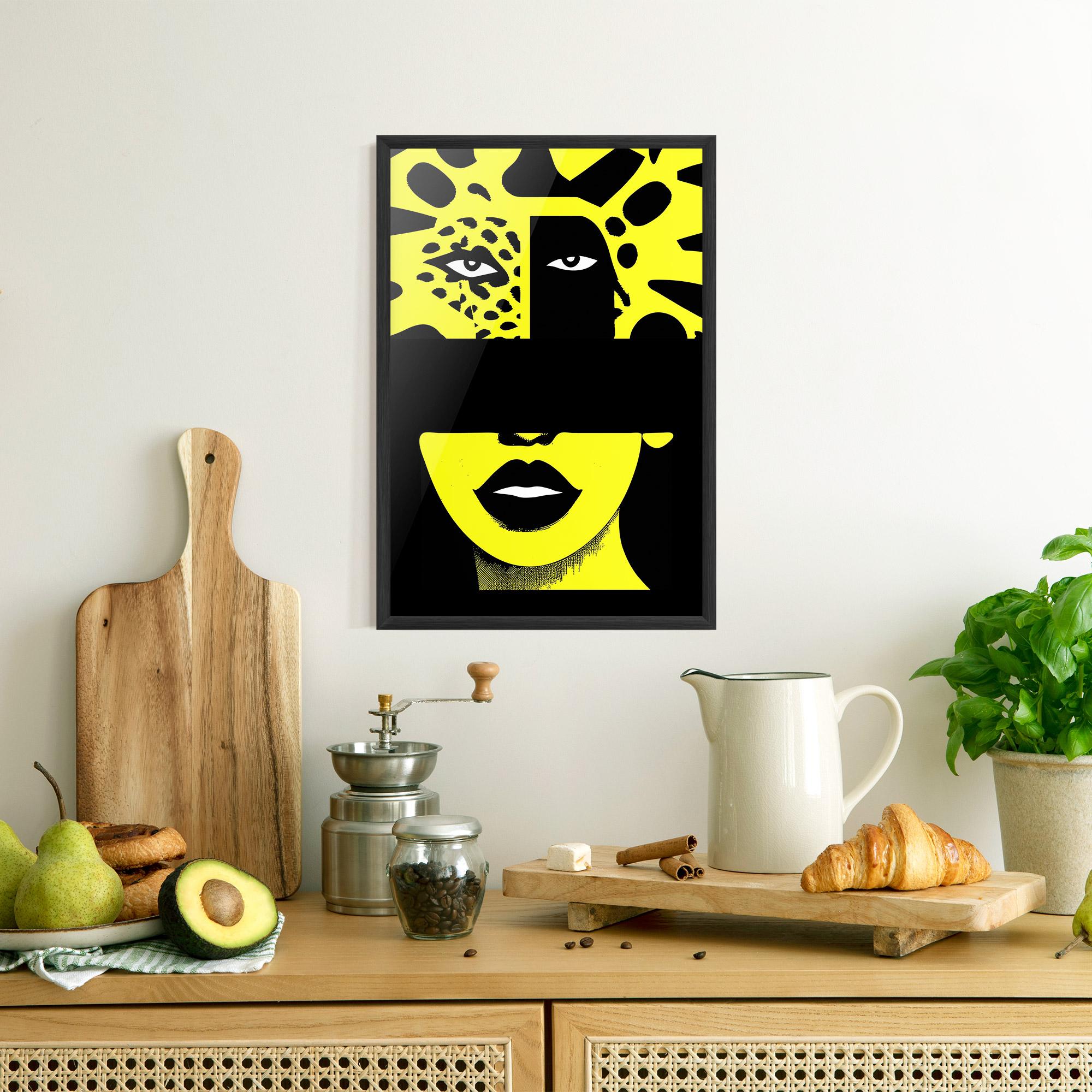 Poster Înrămat Jaguar Woman Art mockup 8