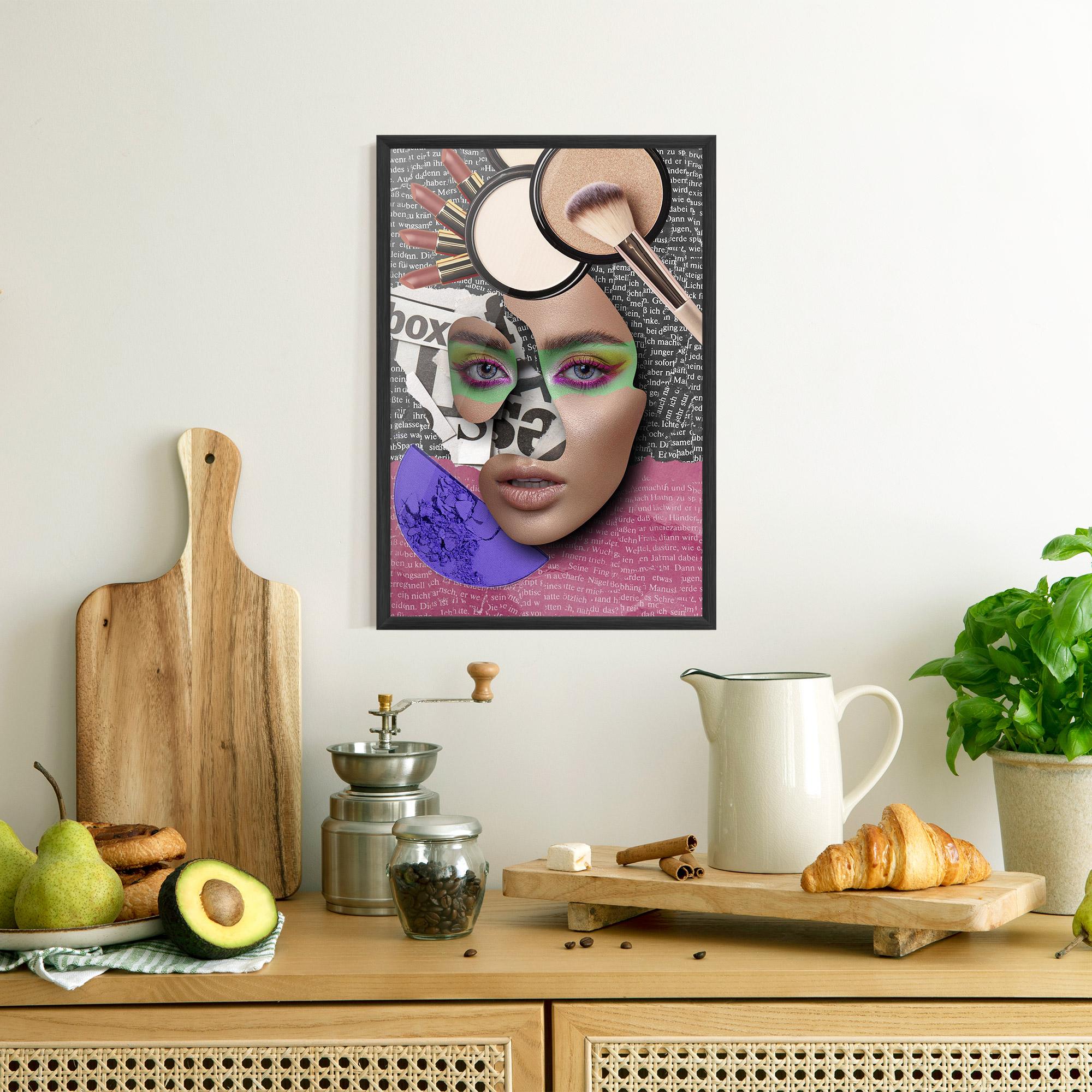 Poster Înrămat Makeup Collage mockup 8