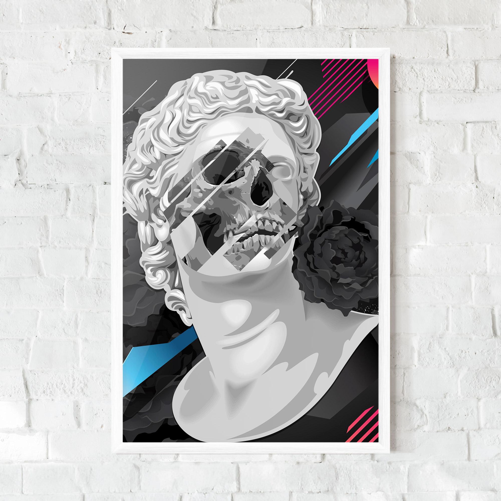 Poster Înrămat Black Rose Statue mockup 0