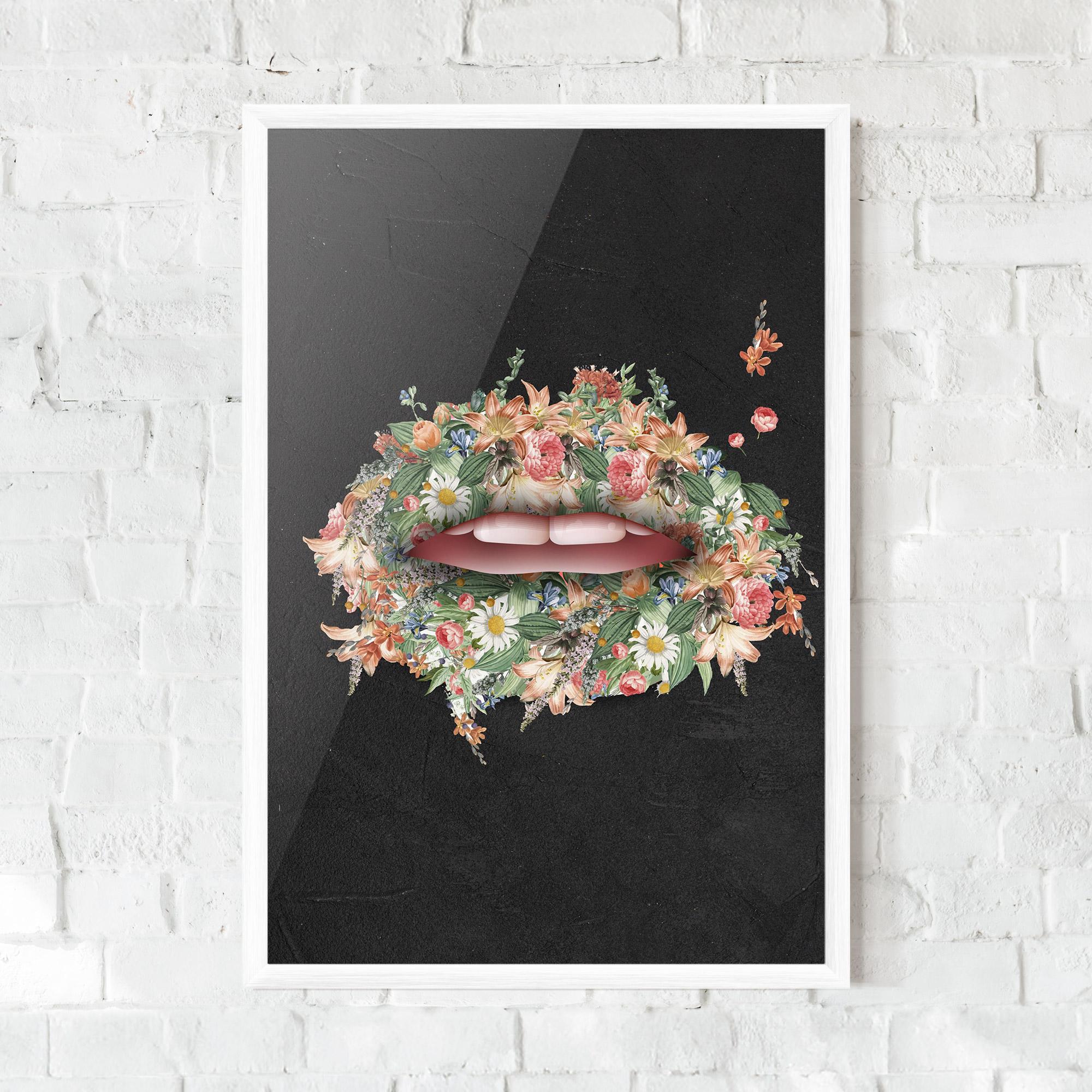 Poster Înrămat Flowers Lips mockup 0