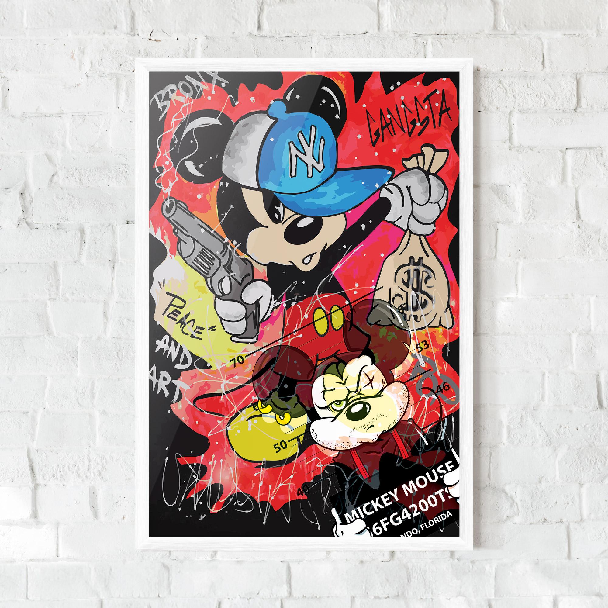 Poster Înrămat Gangsta Mickey mockup 0