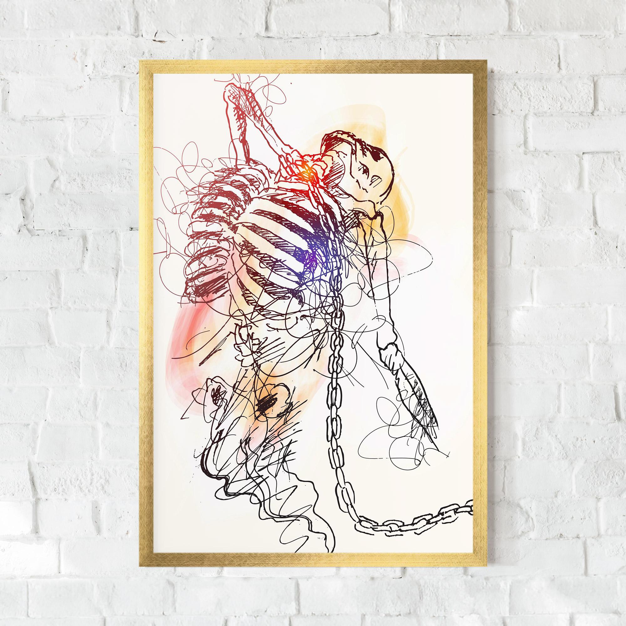 Poster Înrămat Chain Skeleton mockup 0