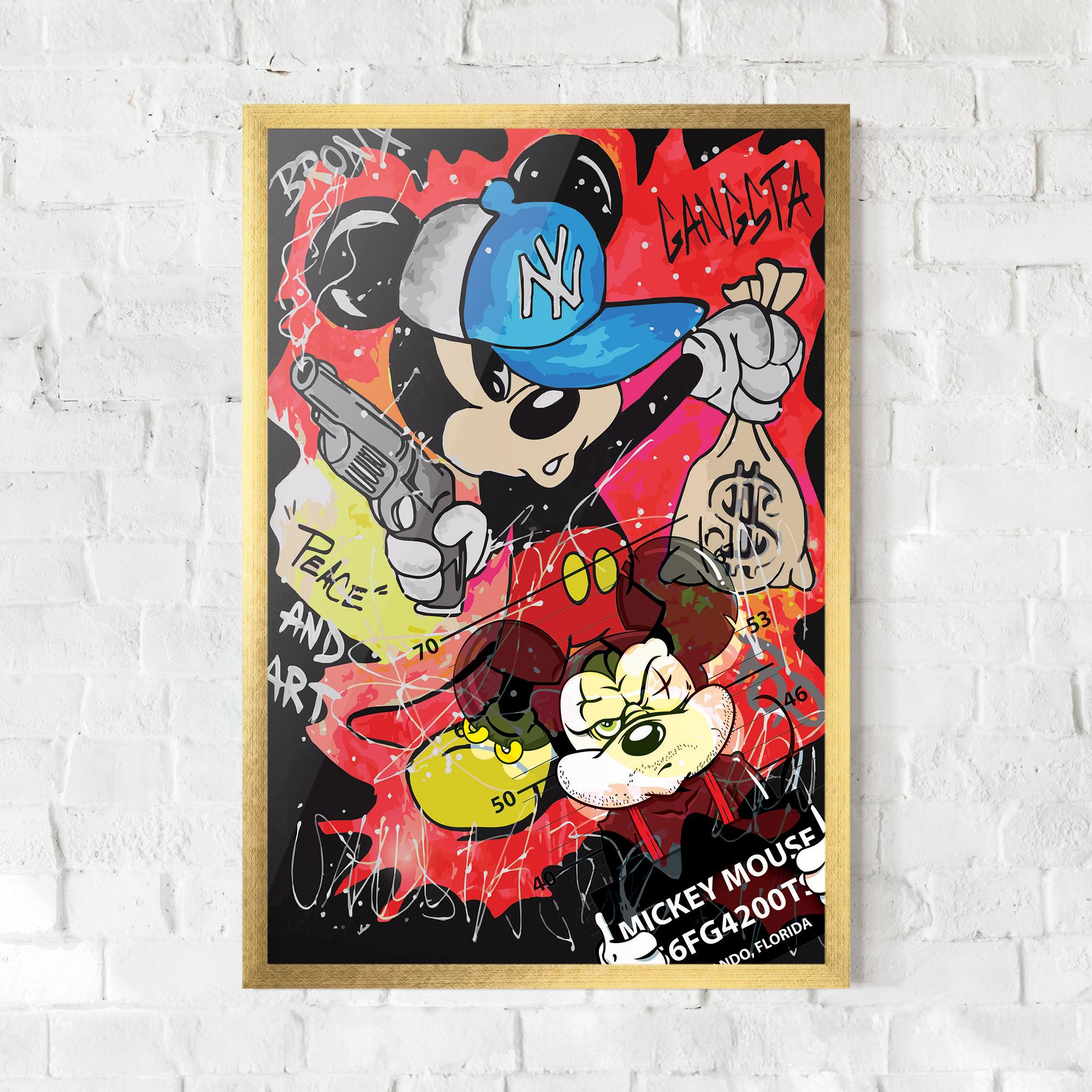 Poster Înrămat Gangsta Mickey mockup 0