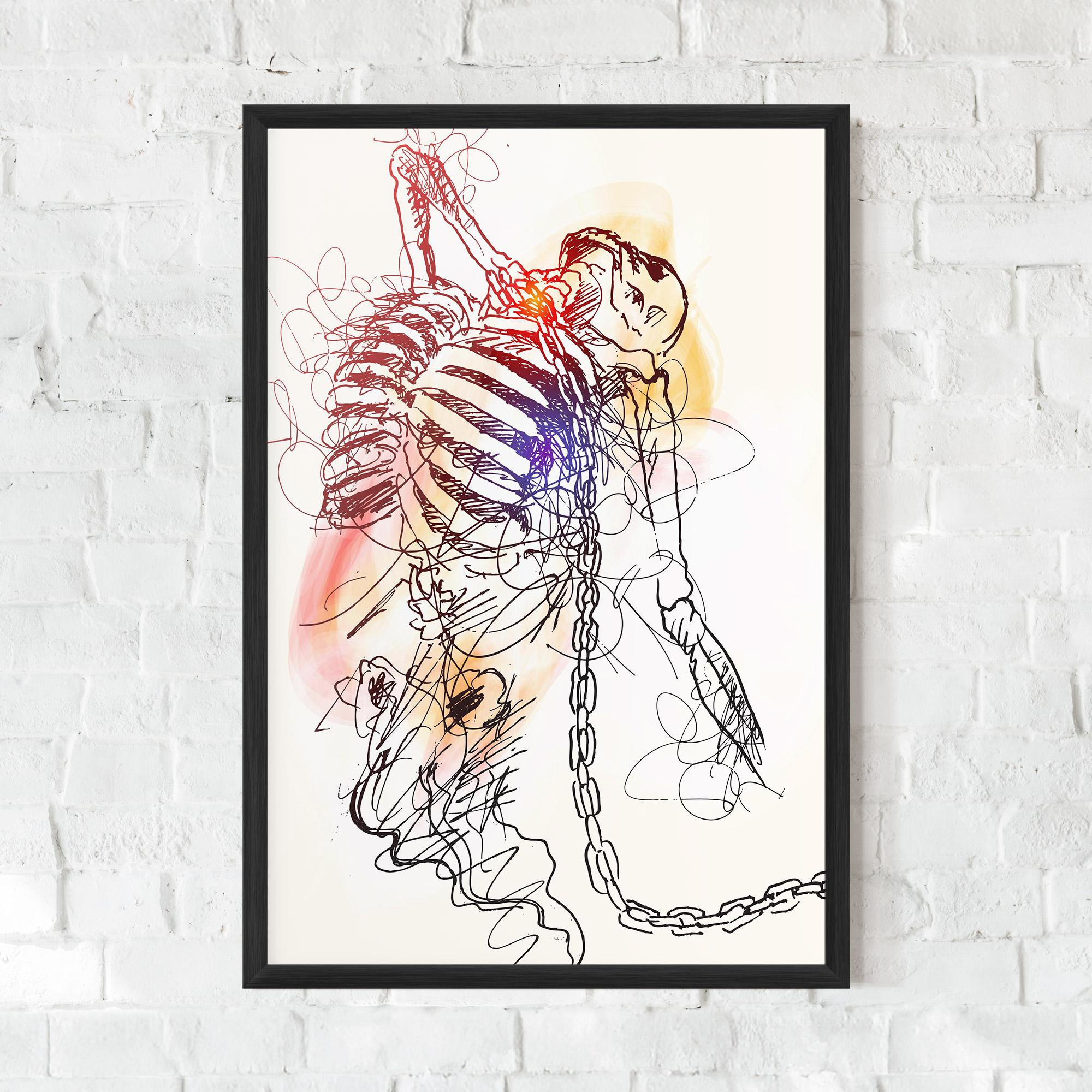 Poster Înrămat Chain Skeleton mockup 0