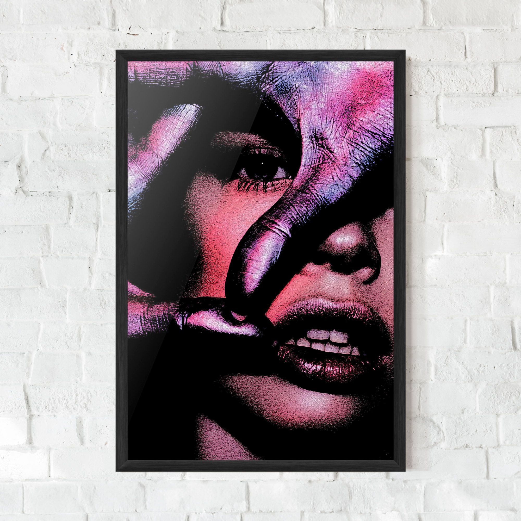 Purple Glitter Hand mockup 0