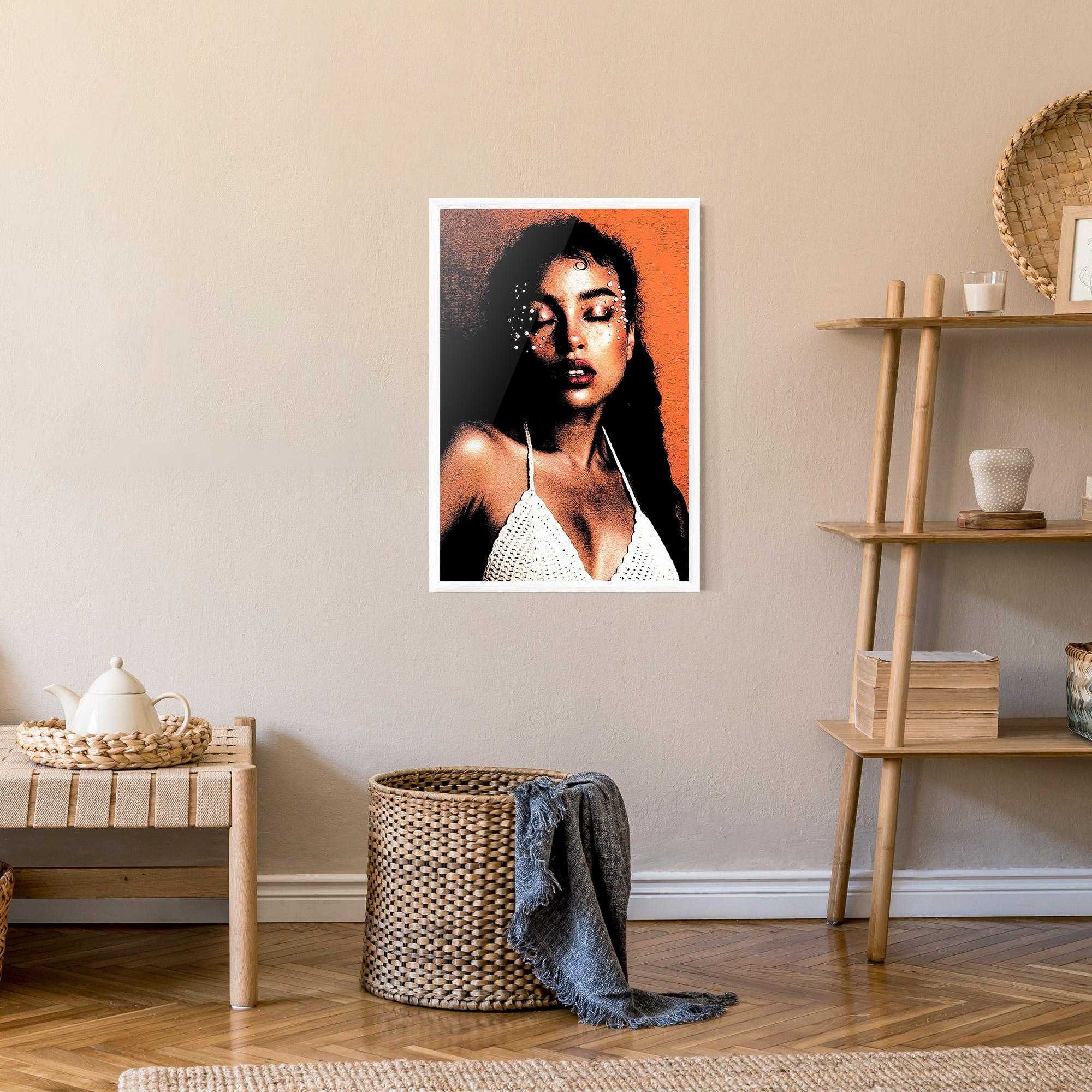 Poster Înrămat Black Pearls Lady mockup 9