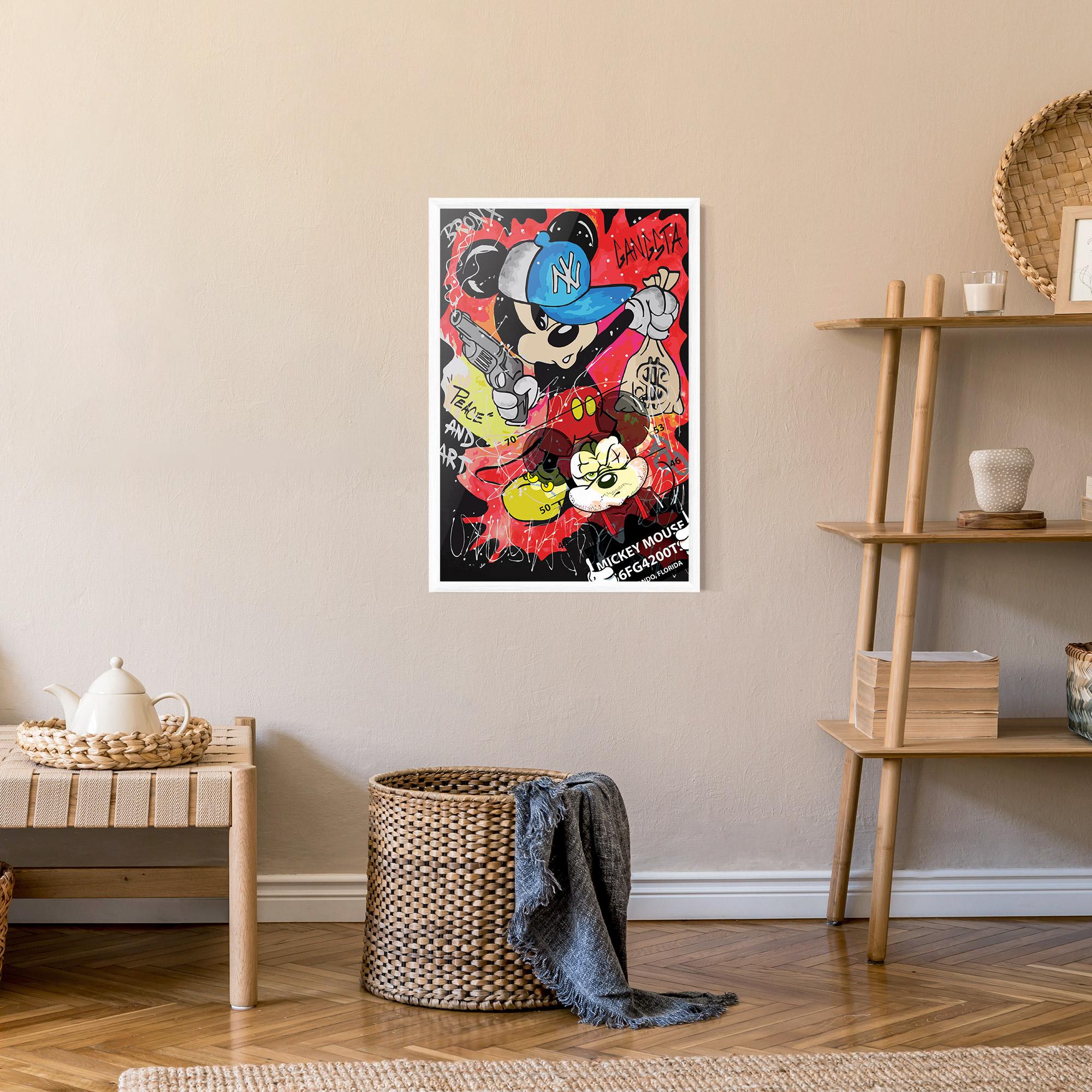 Poster Înrămat Gangsta Mickey mockup 9