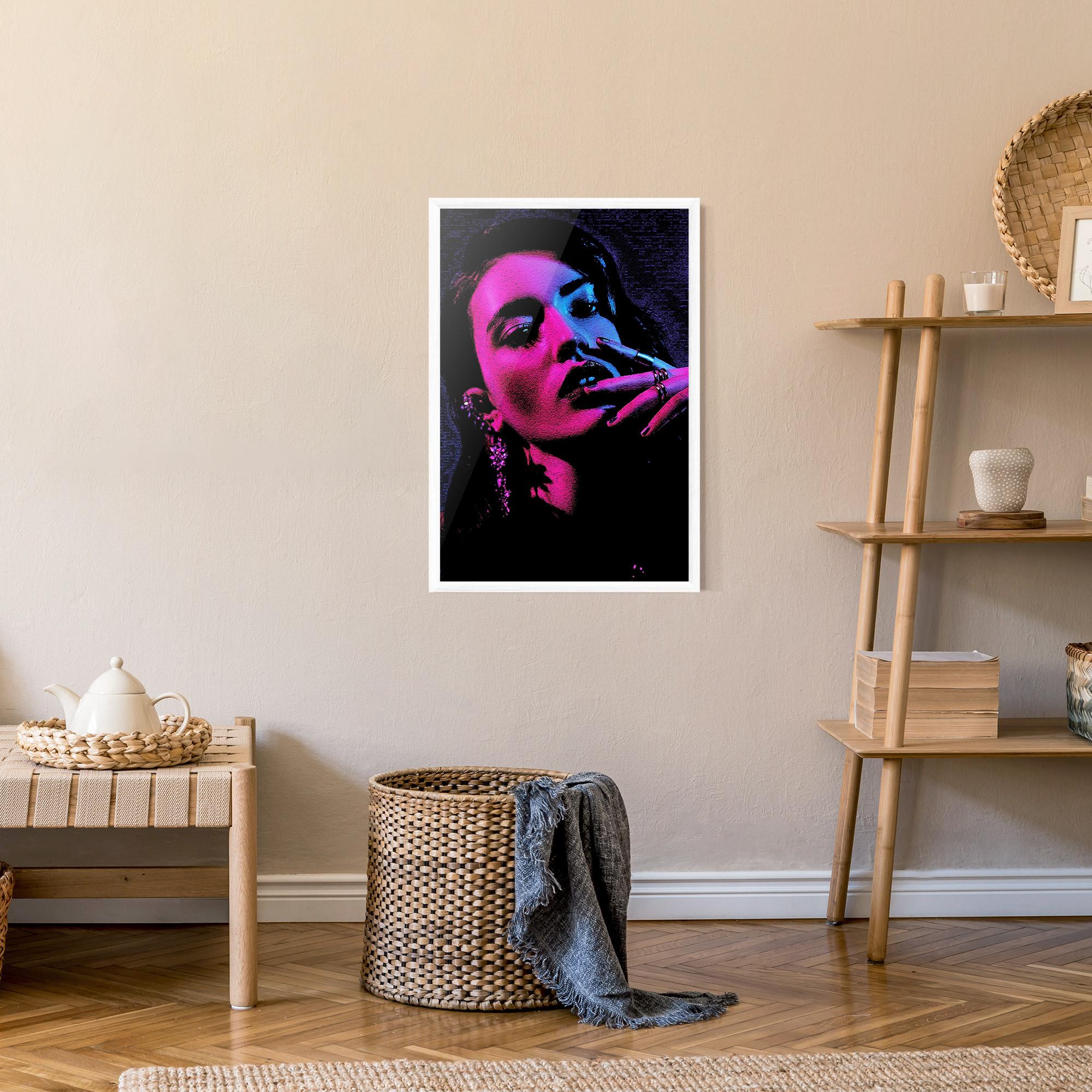 Poster Înrămat Purple Light Lady mockup 9