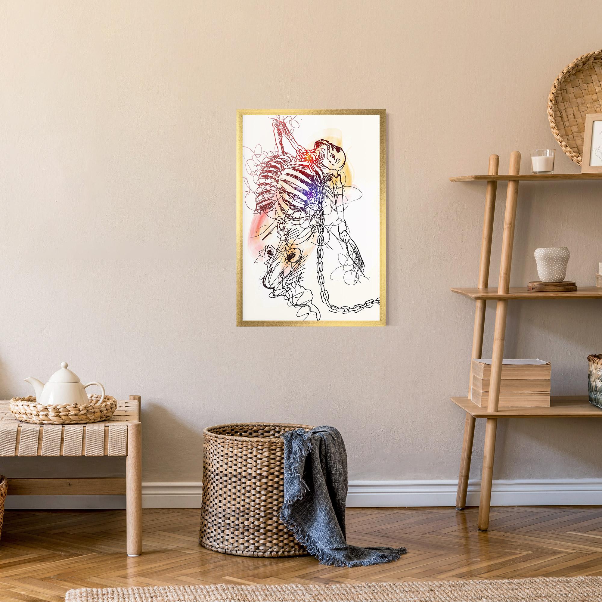 Poster Înrămat Chain Skeleton mockup 9