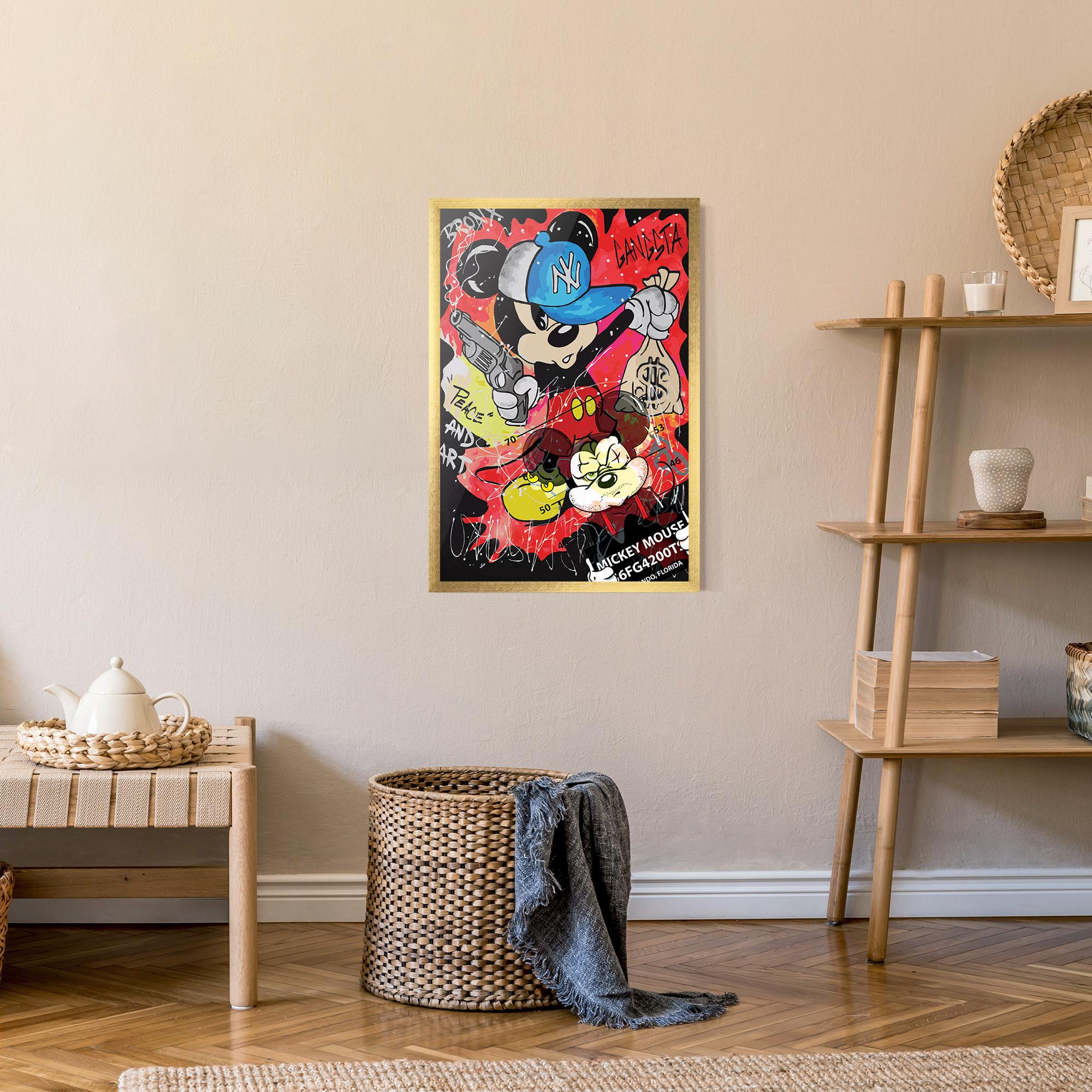 Poster Înrămat Gangsta Mickey mockup 9