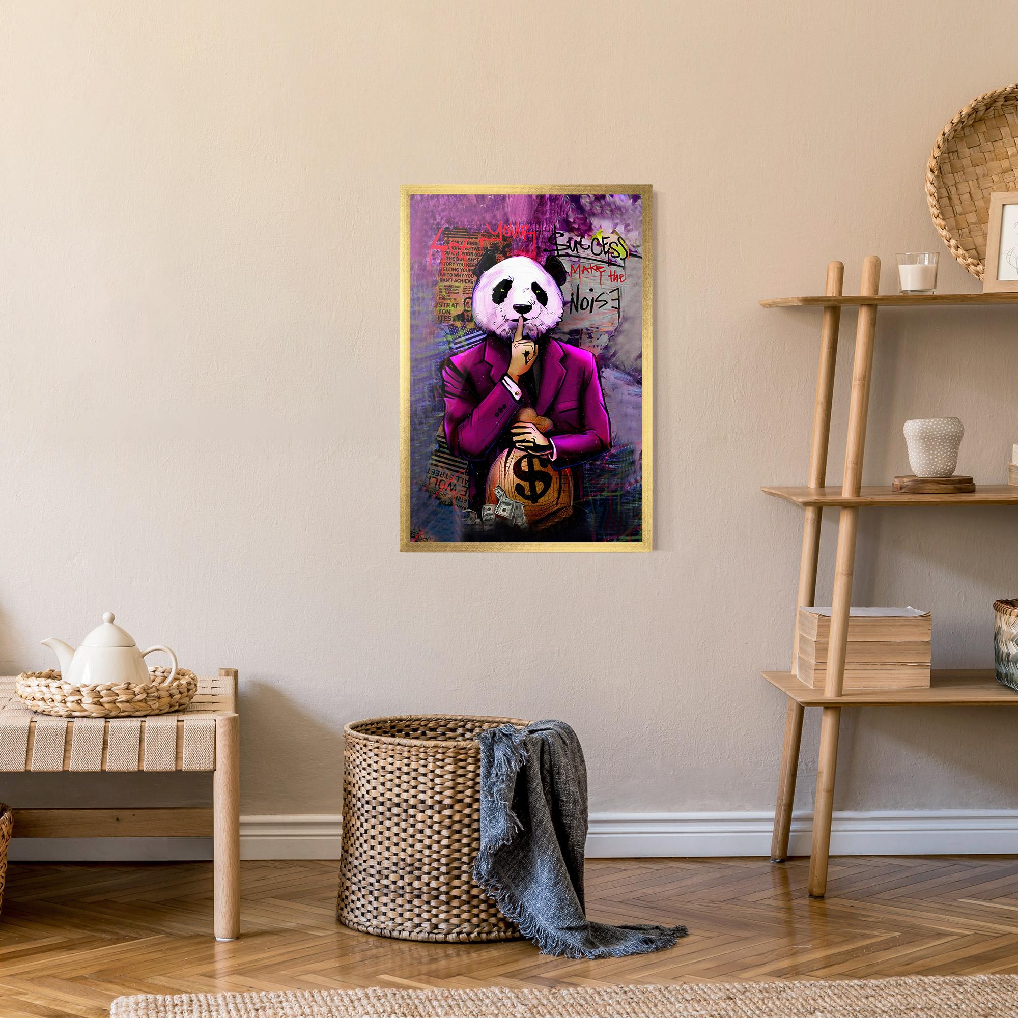 Poster Înrămat Silence Panda mockup 9