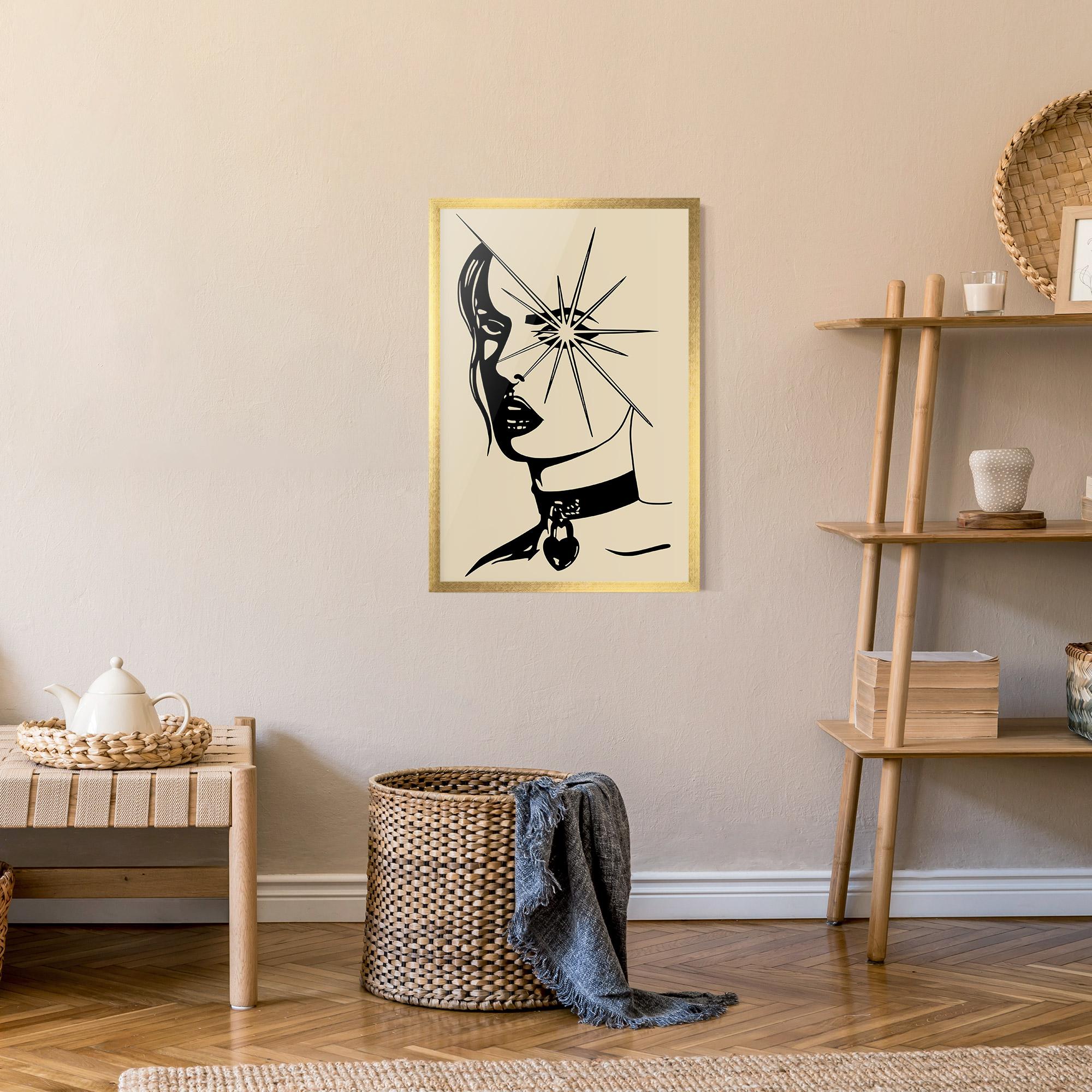 Poster Înrămat Woman Vision Star mockup 9