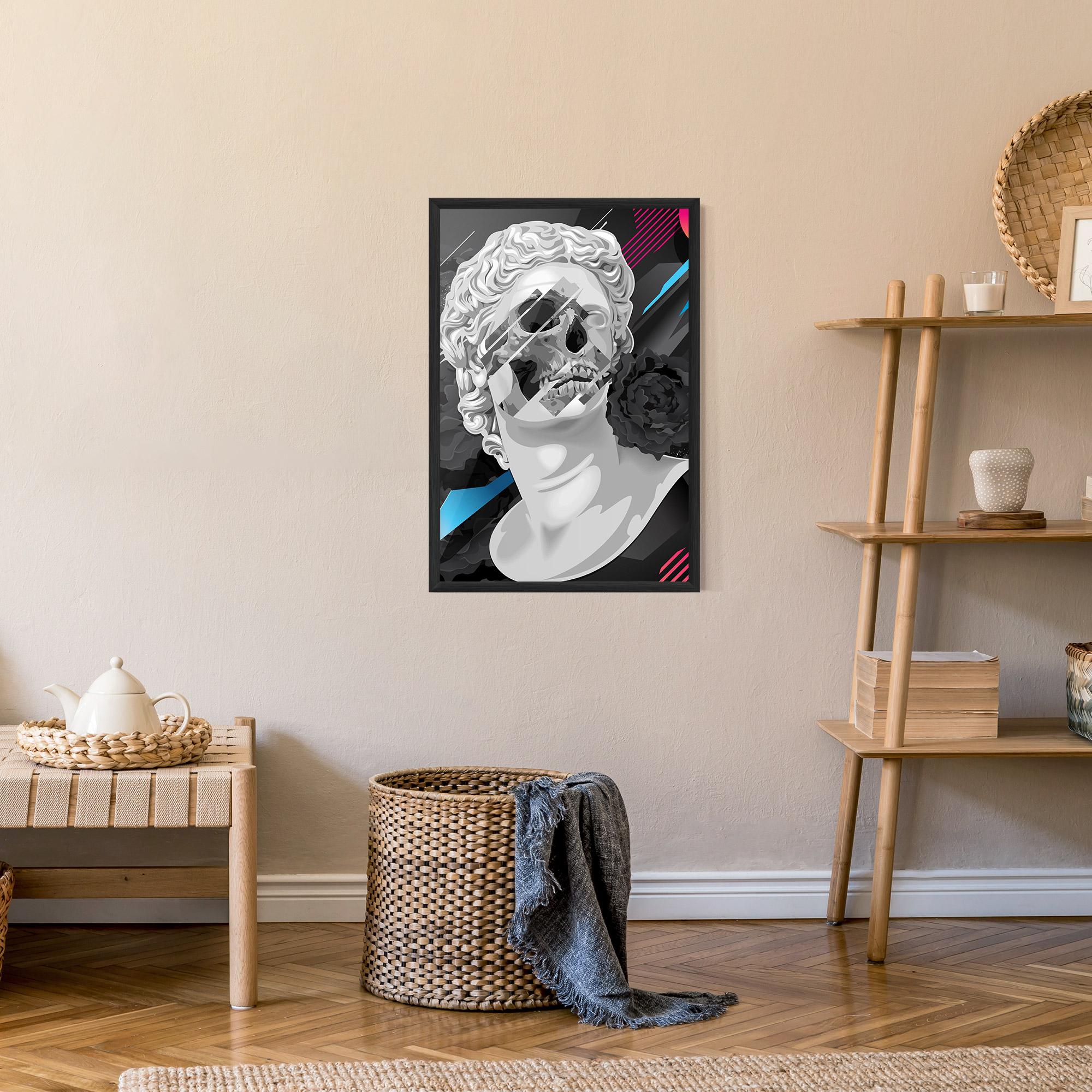 Poster Înrămat Black Rose Statue mockup 9