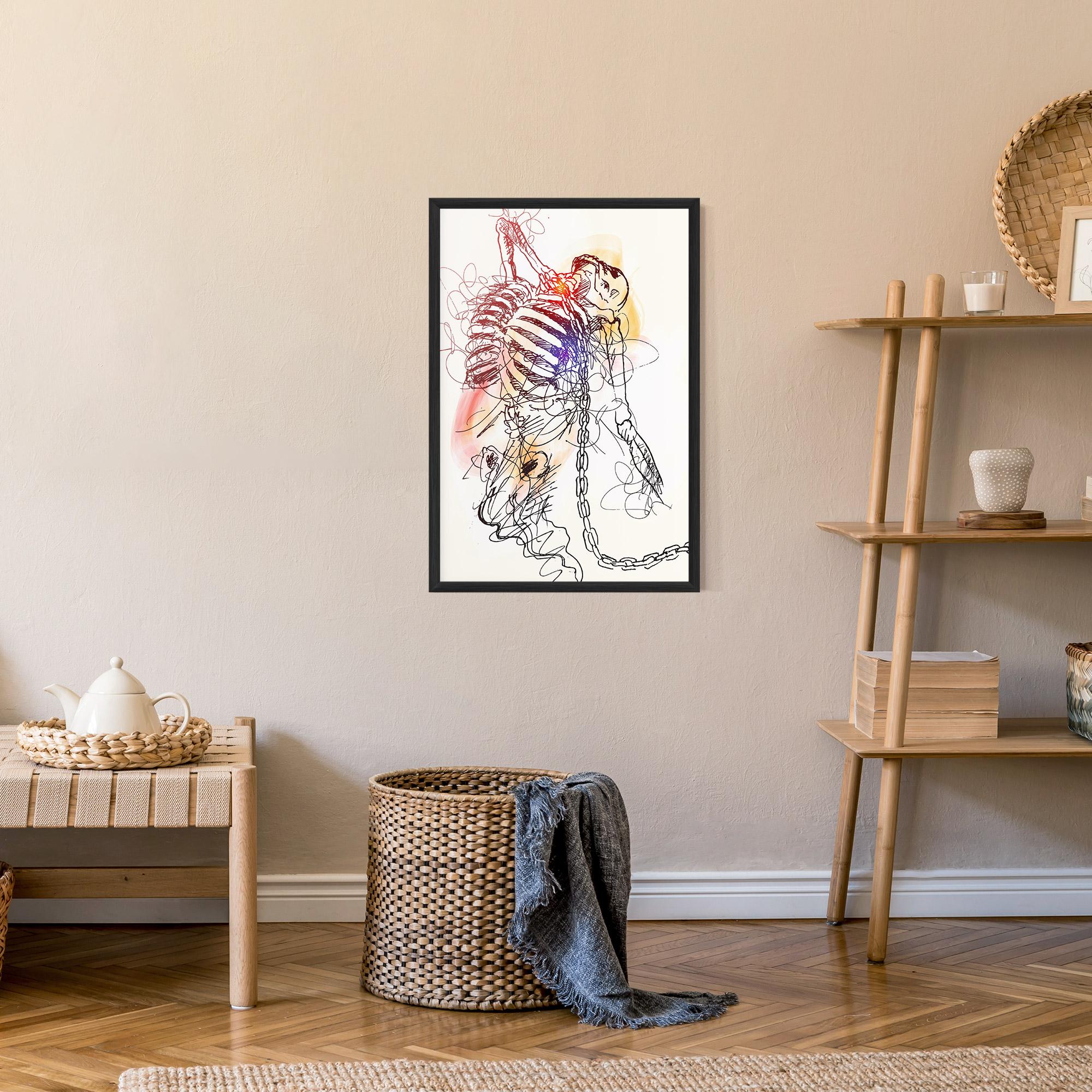 Poster Înrămat Chain Skeleton mockup 9