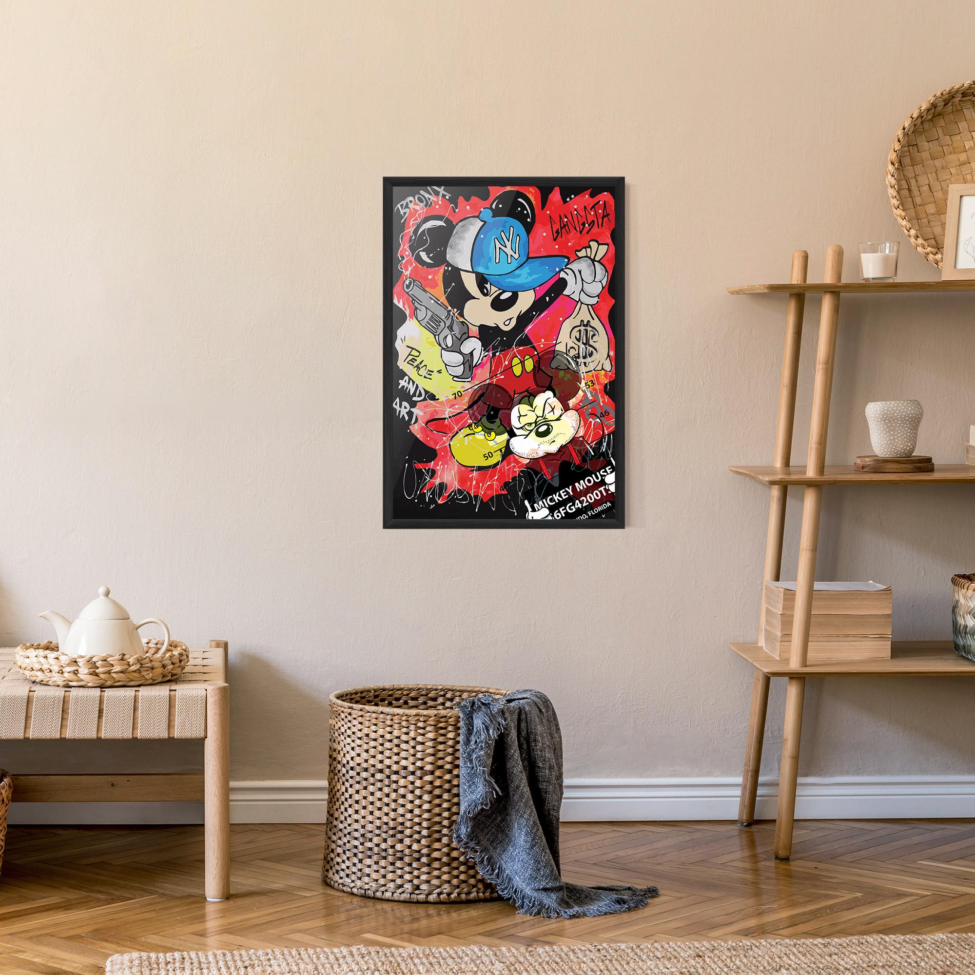 Poster Înrămat Gangsta Mickey mockup 9