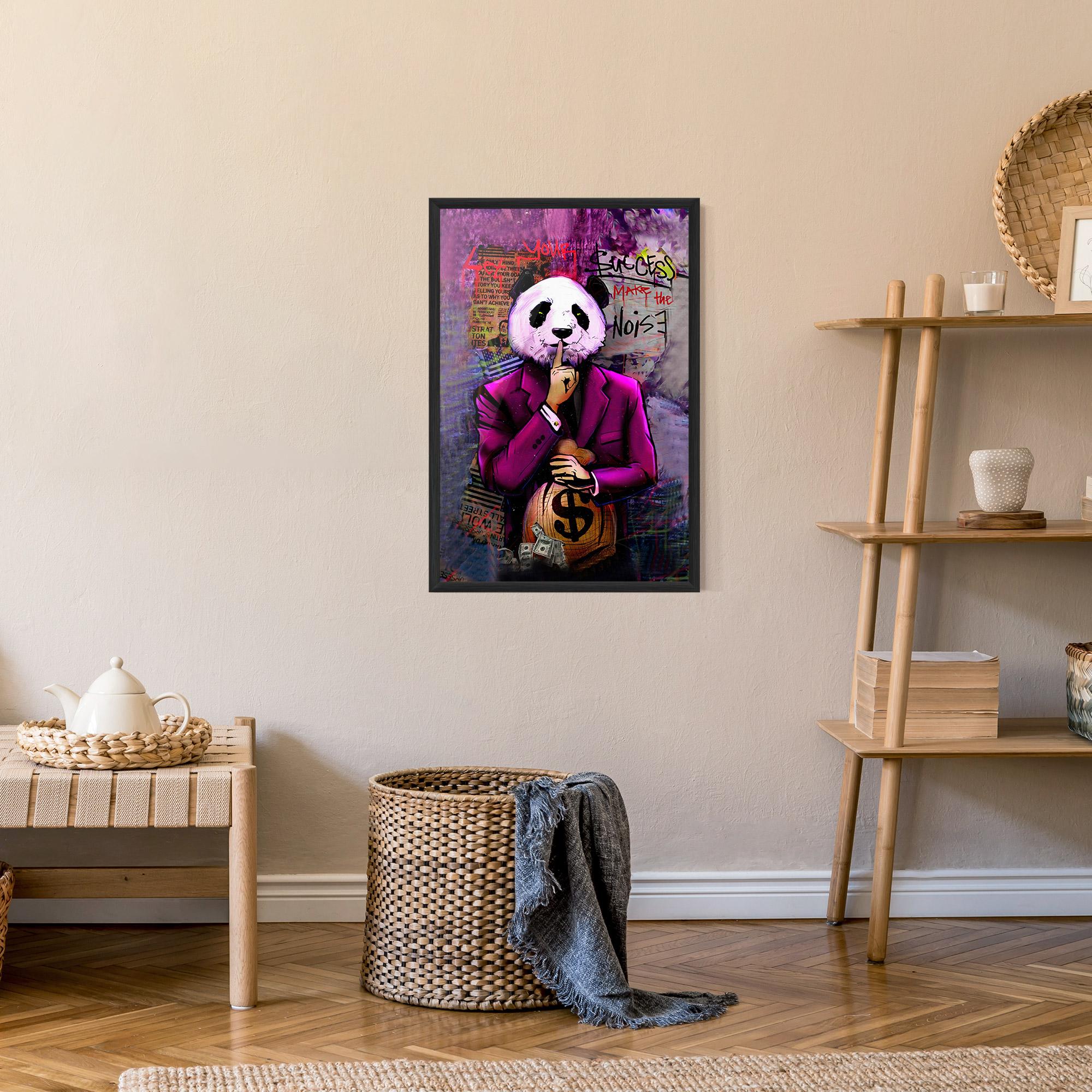 Poster Înrămat Silence Panda mockup 9