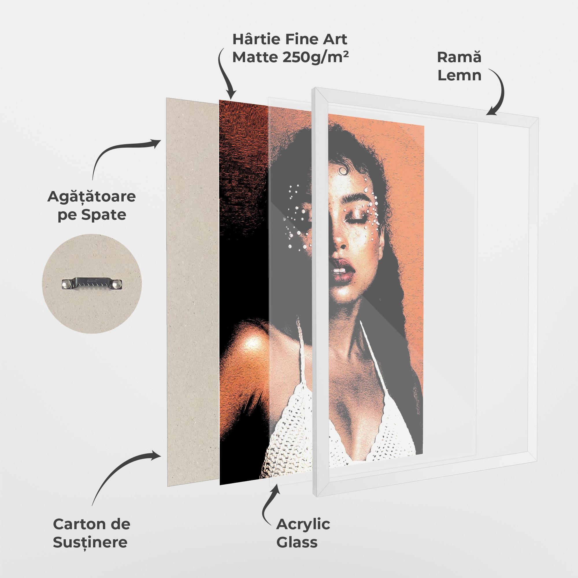 Poster Înrămat Black Pearls Lady mockup 1