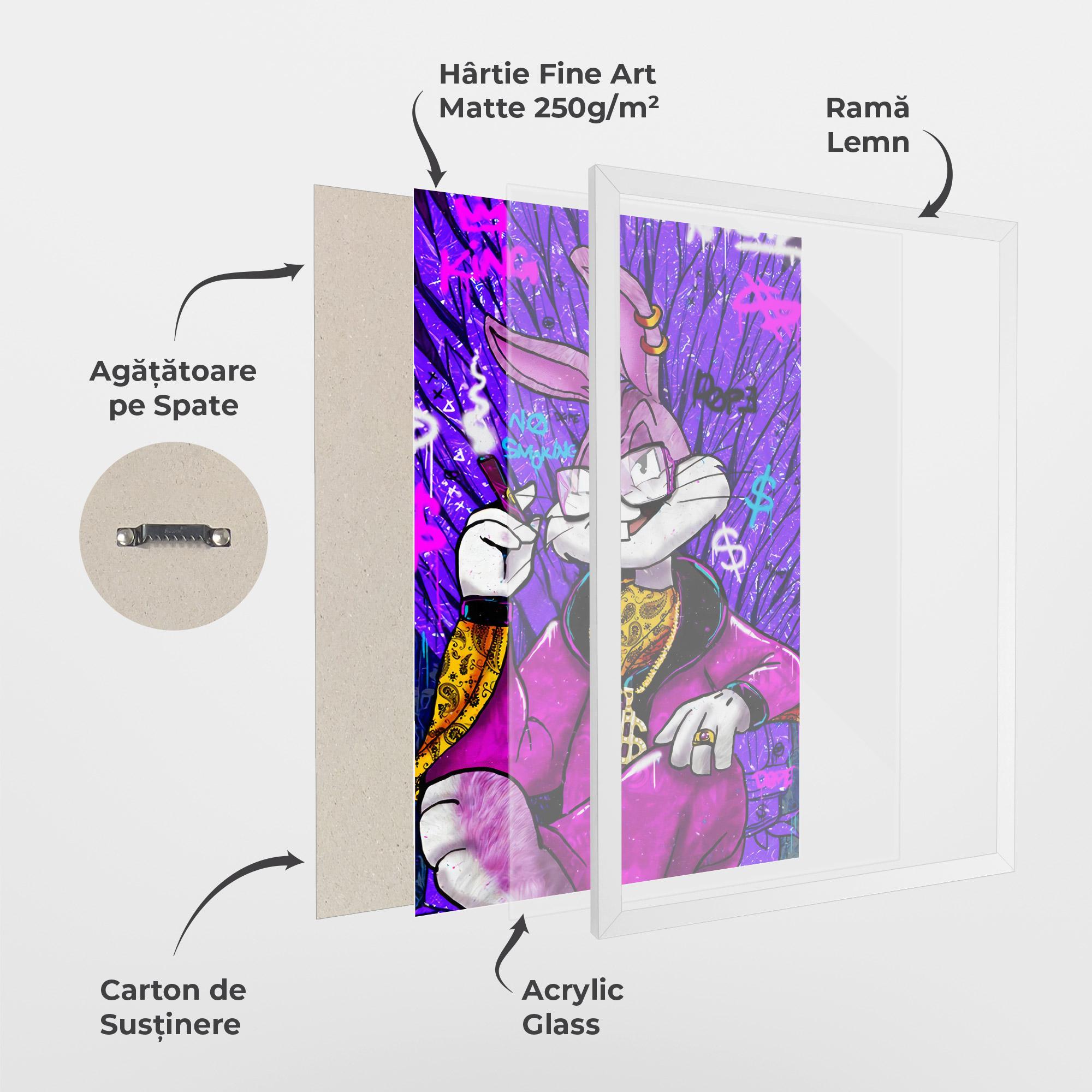 Poster Înrămat Boss Buny mockup 1