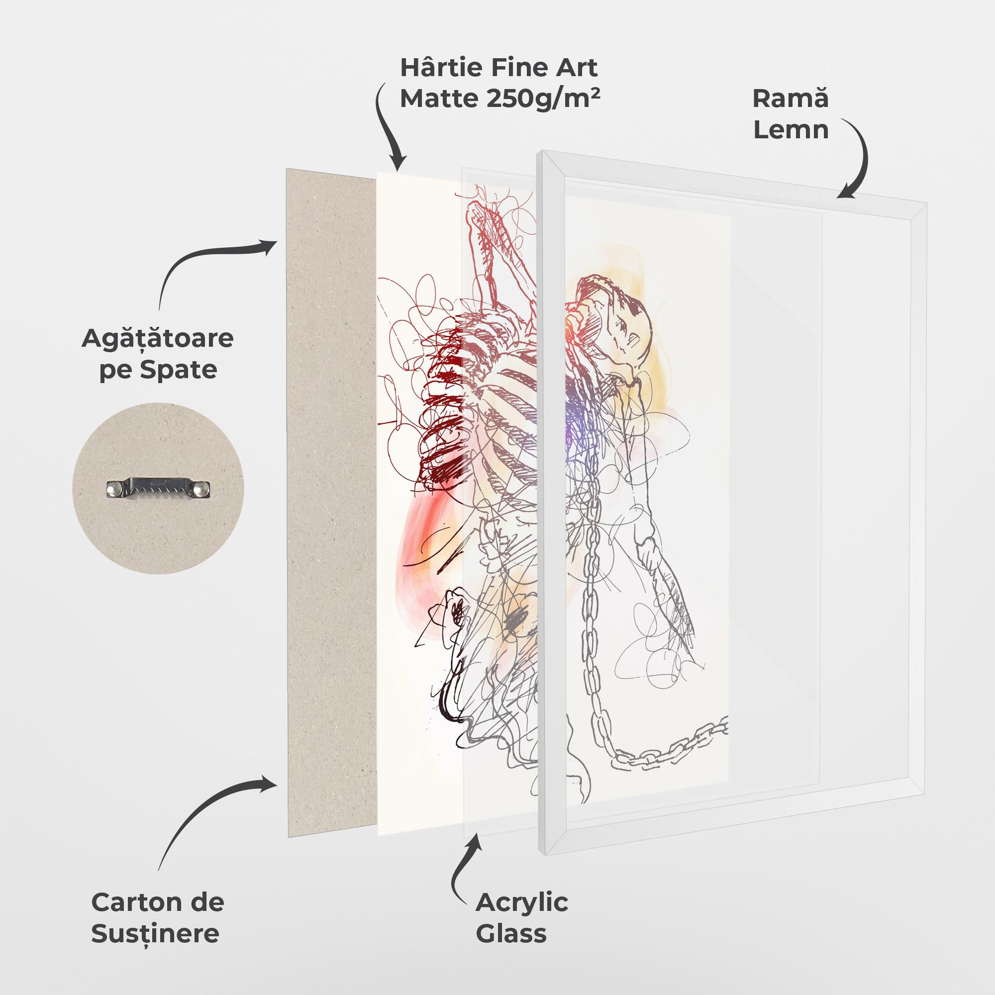 Poster Înrămat Chain Skeleton mockup 1