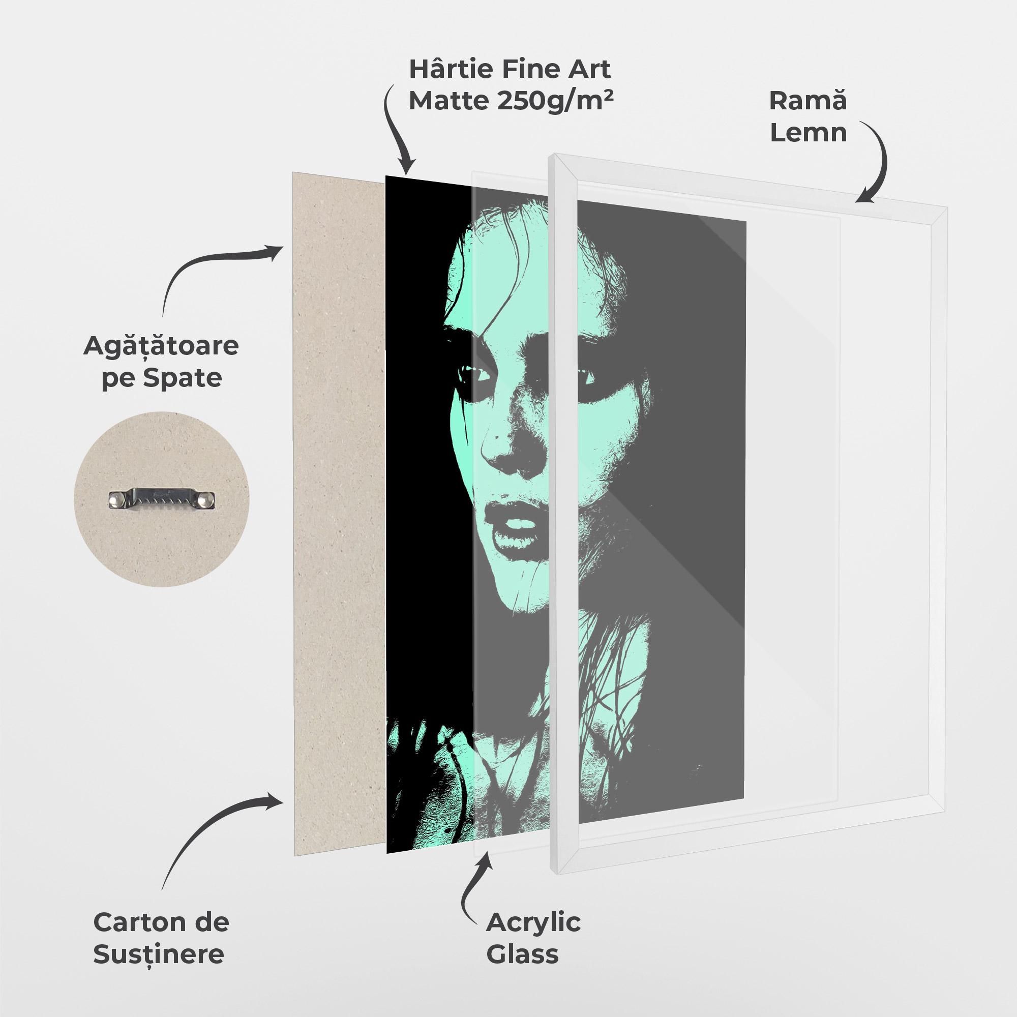 Poster Înrămat Green Light Girl mockup 1