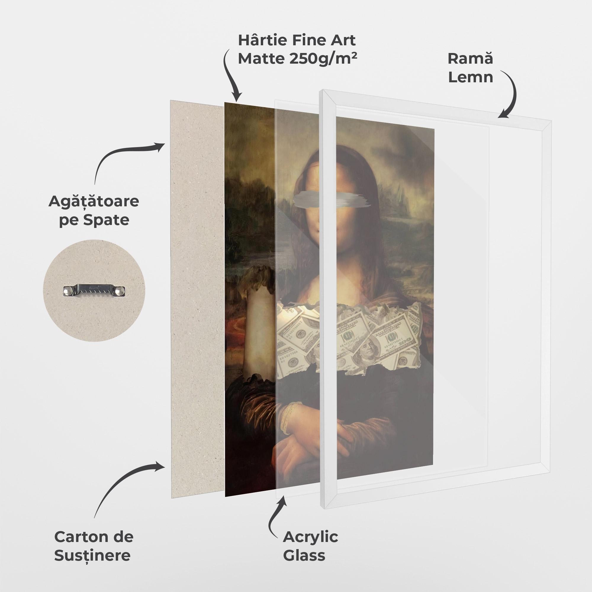 Poster Înrămat Money Lisa mockup 1