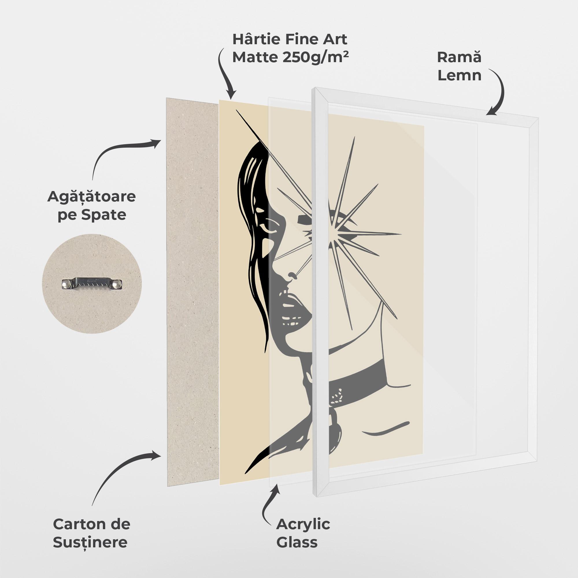 Poster Înrămat Woman Vision Star mockup 1