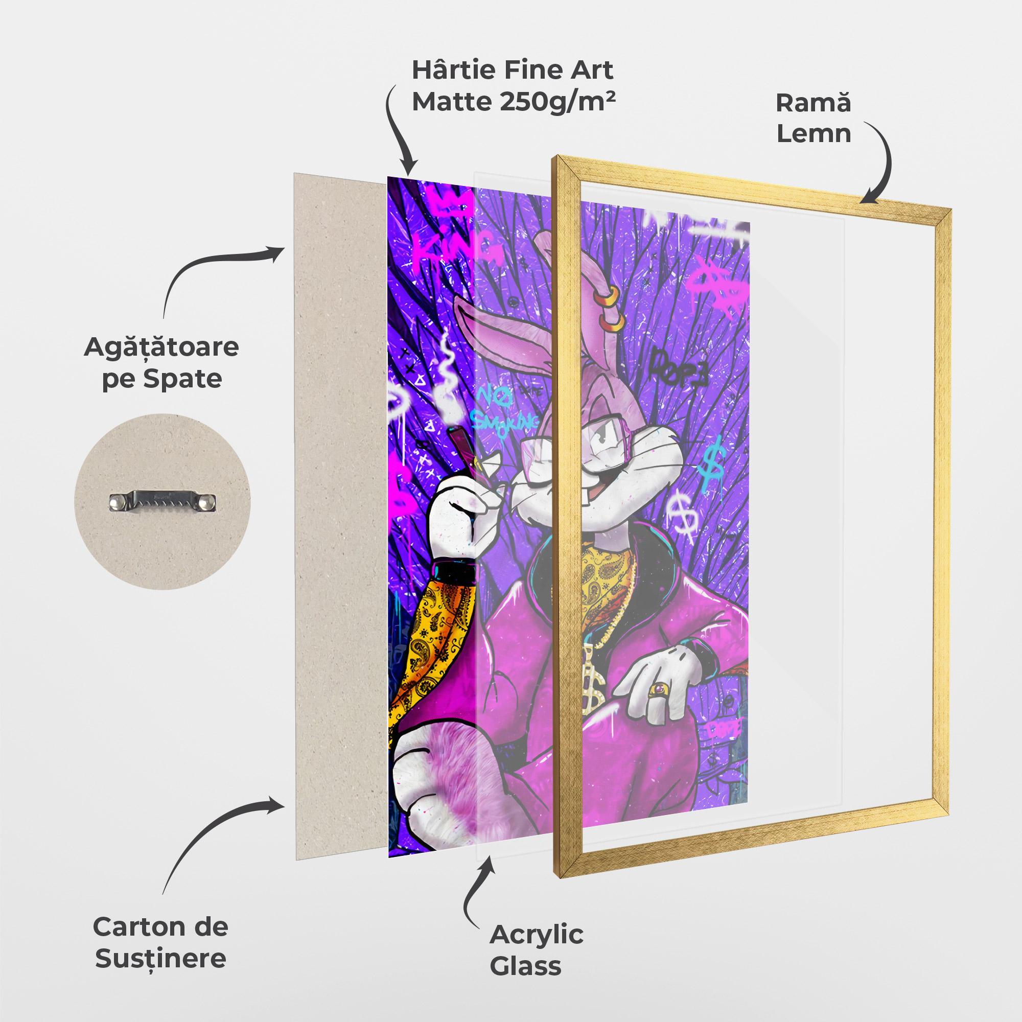 Poster Înrămat Boss Buny mockup 1