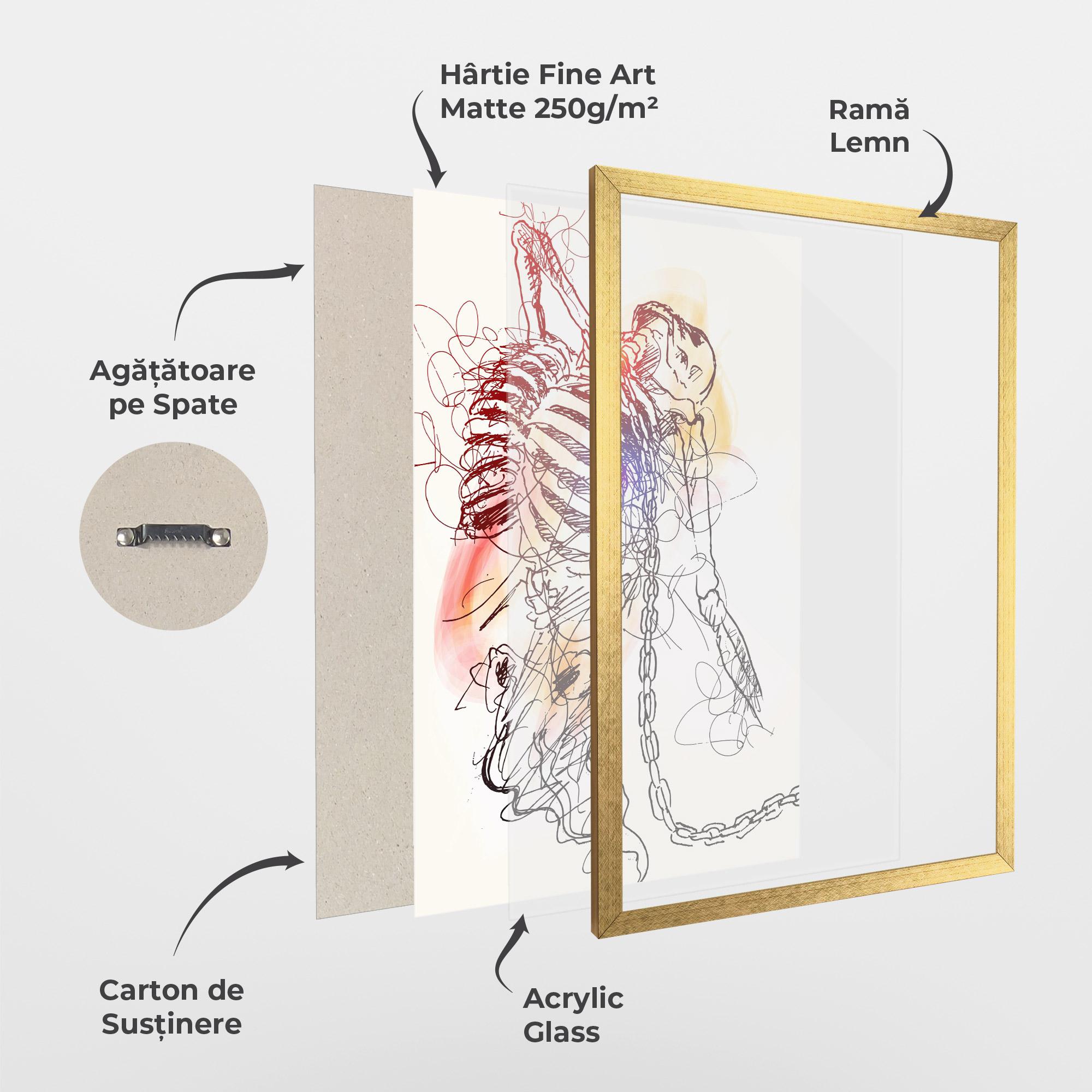 Poster Înrămat Chain Skeleton mockup 1
