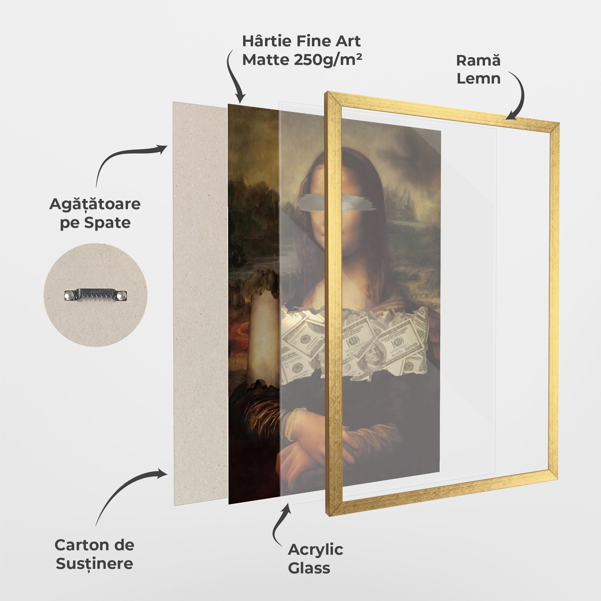 Poster Înrămat Money Lisa mockup 1