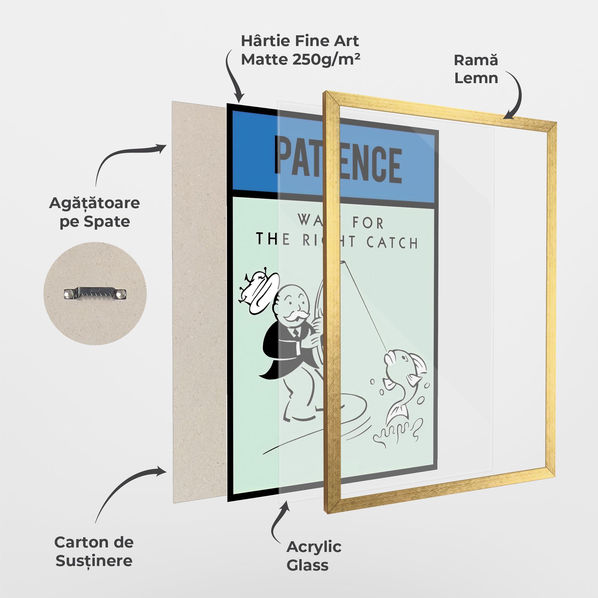 Poster Înrămat Patience mockup 1